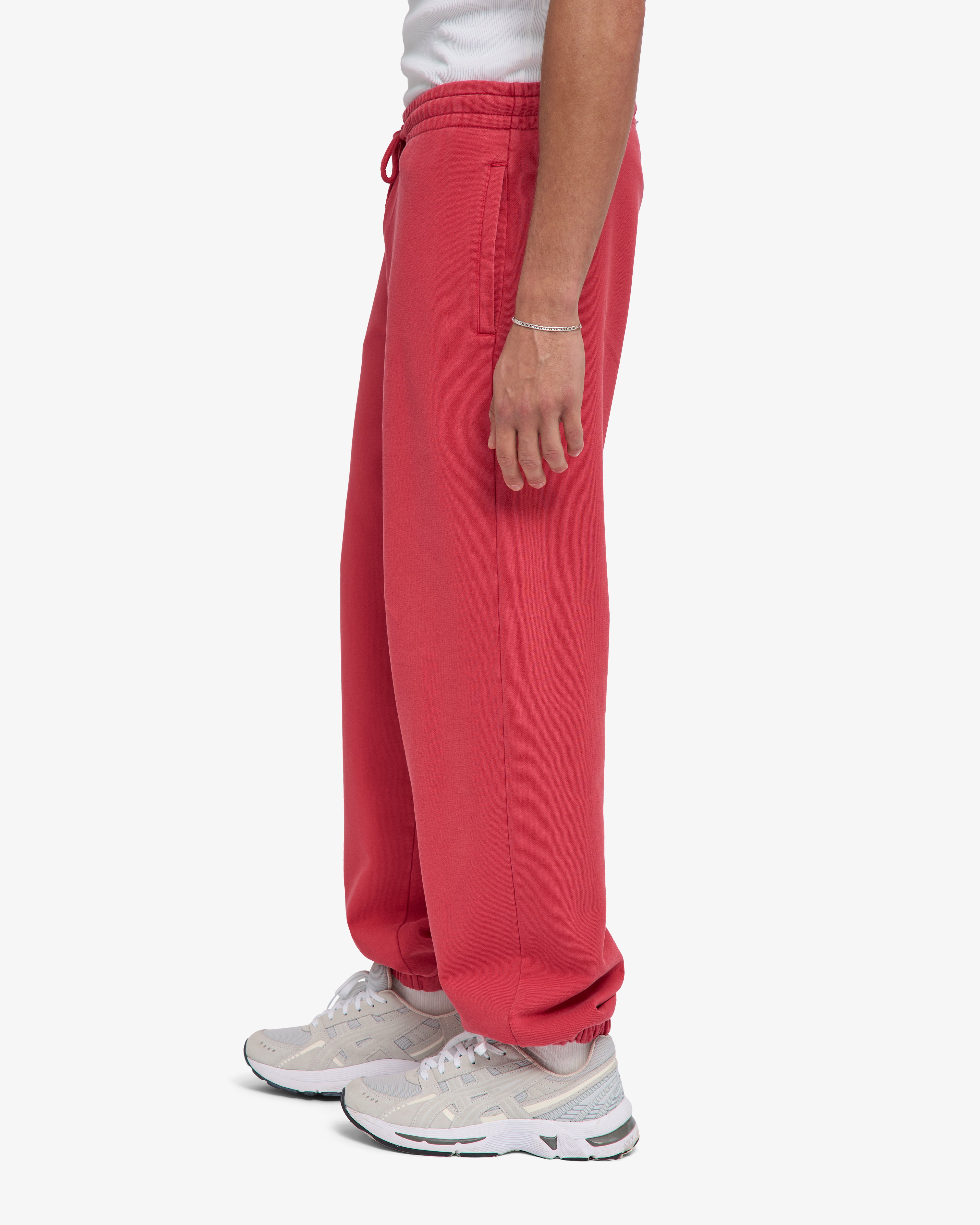 Organic Relaxed Sweatpants - Faded Red