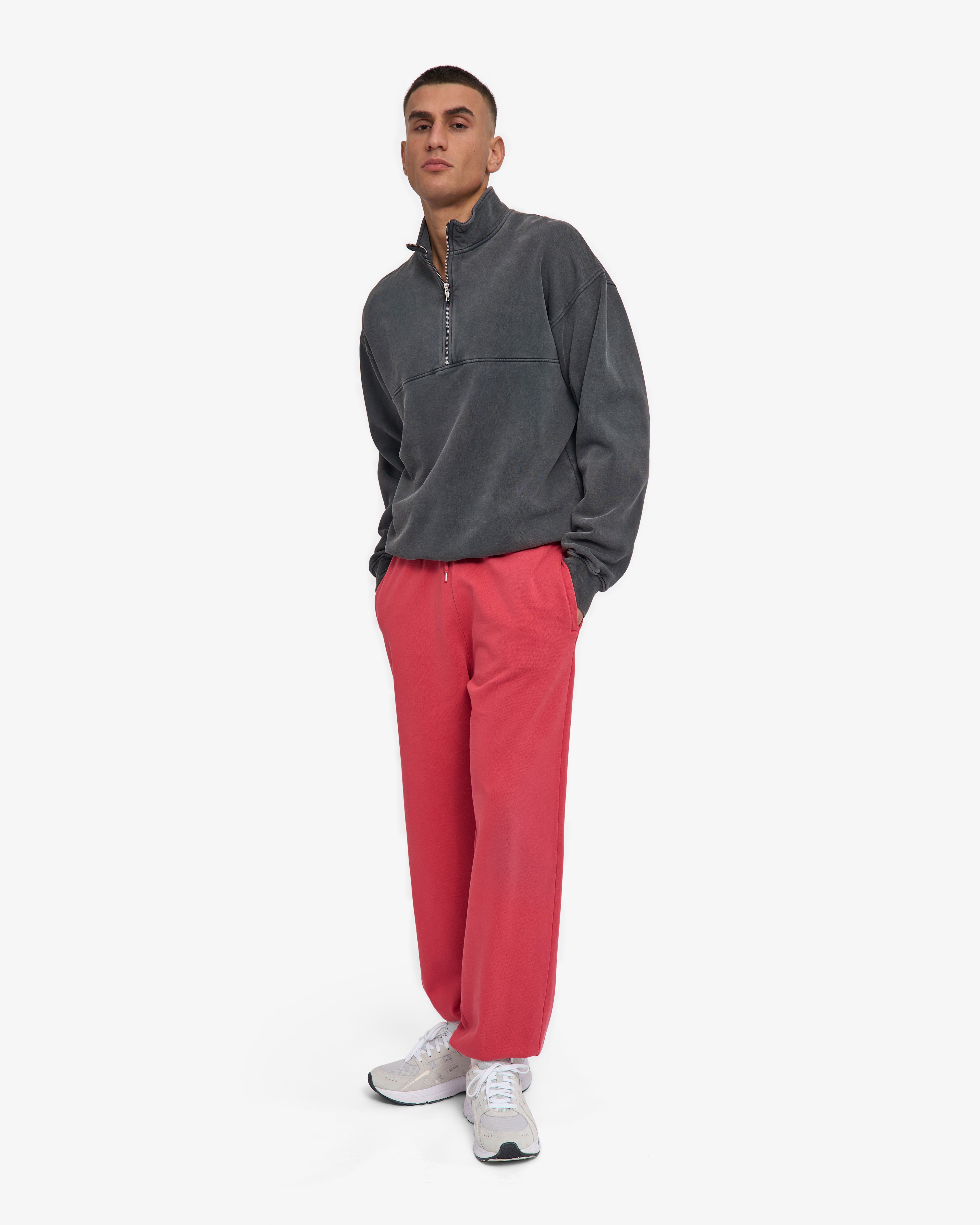 Organic Relaxed Sweatpants - Faded Red