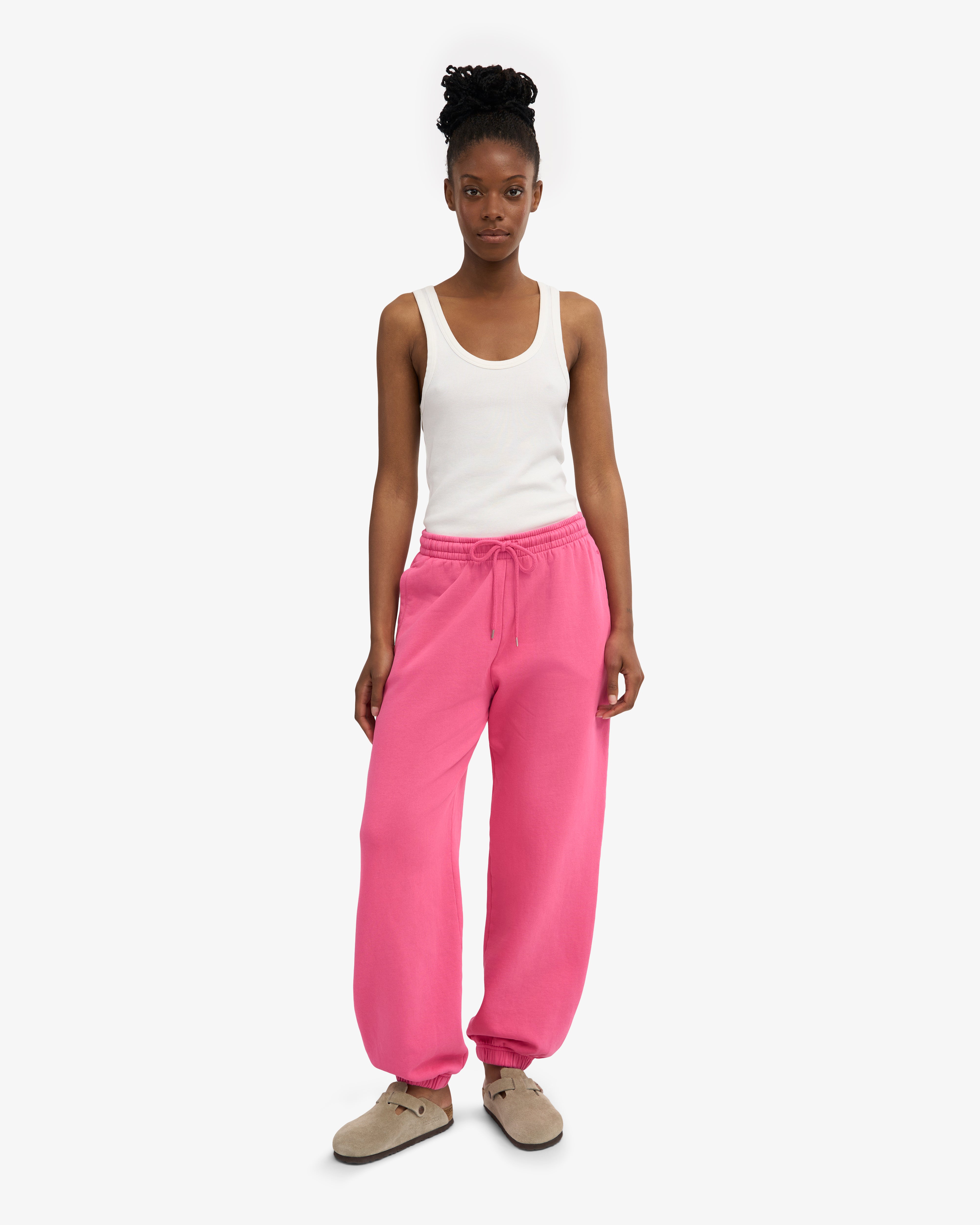 Organic Relaxed Sweatpants - Bubblegum Pink
