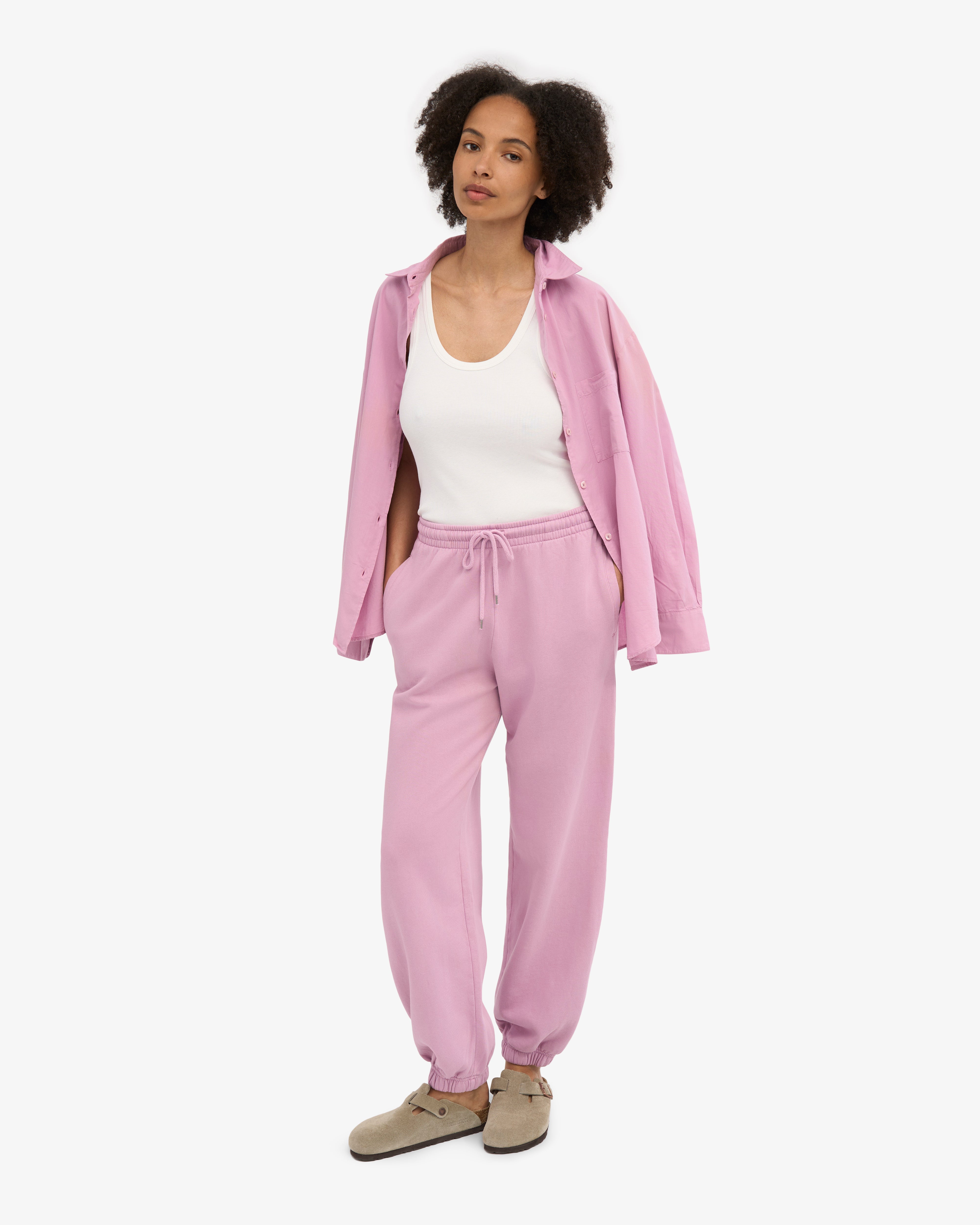 Organic Relaxed Sweatpants - Cherry Blossom