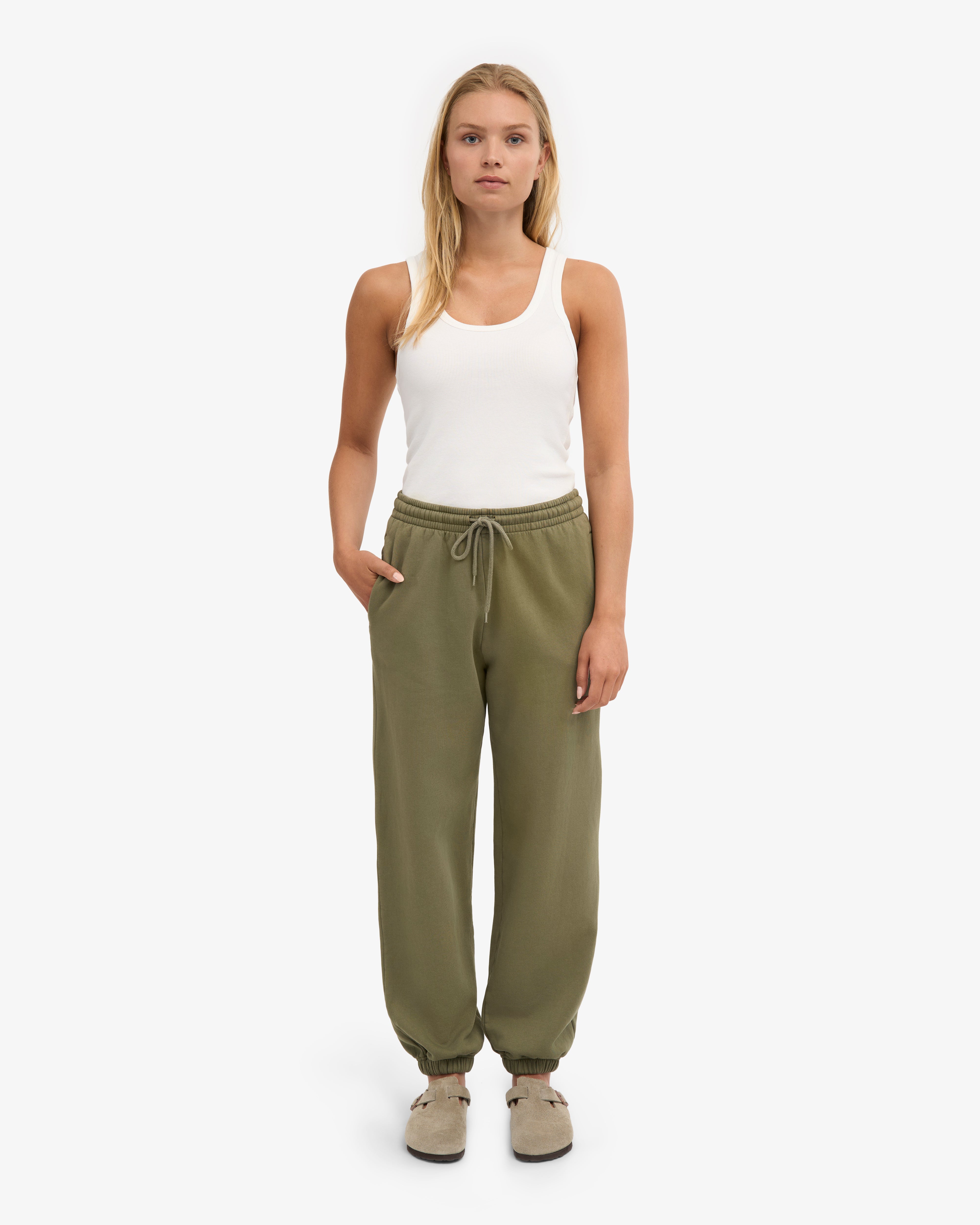 Organic Relaxed Sweatpants - Dusty Olive