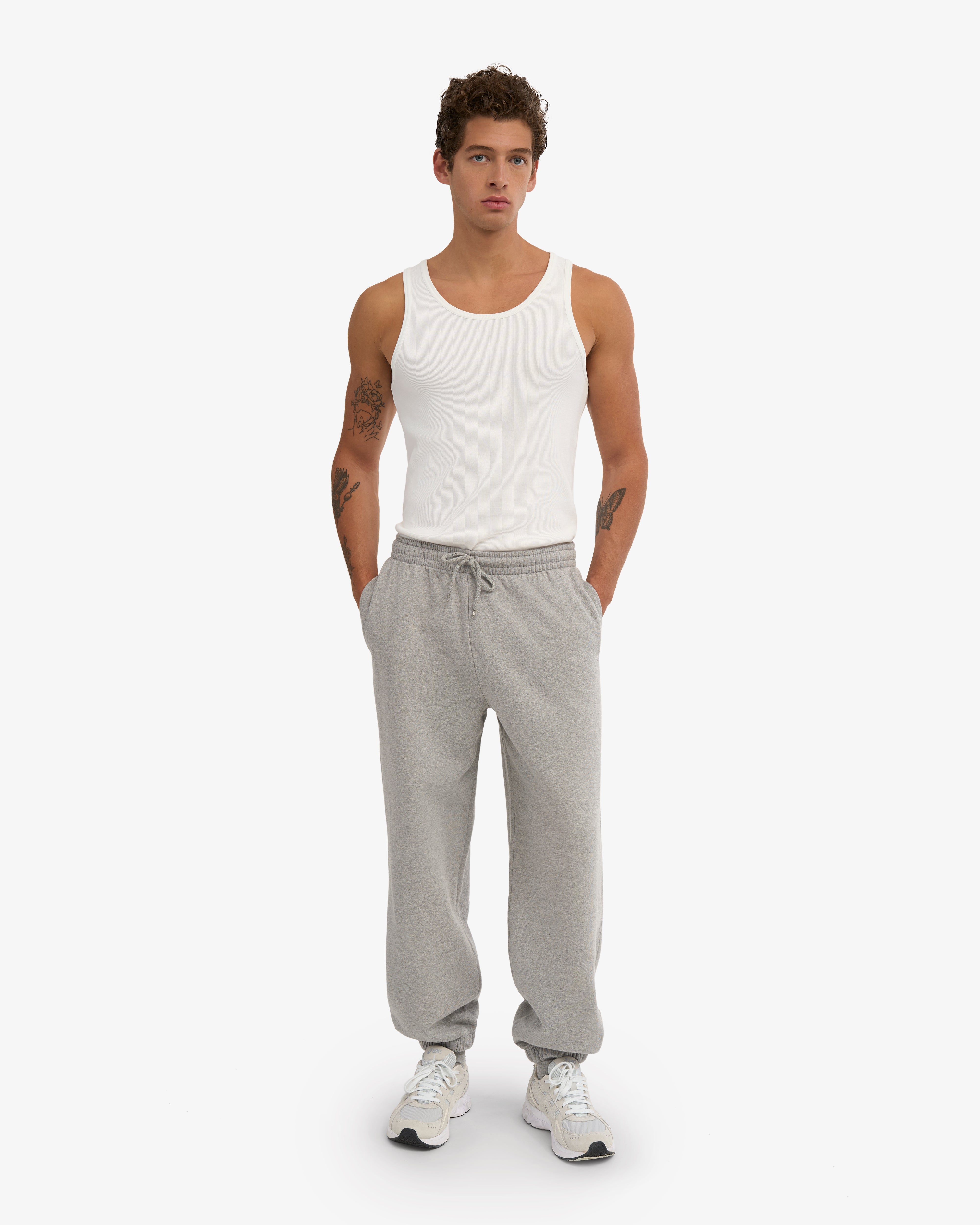 Organic Relaxed Sweatpants - Heather Grey