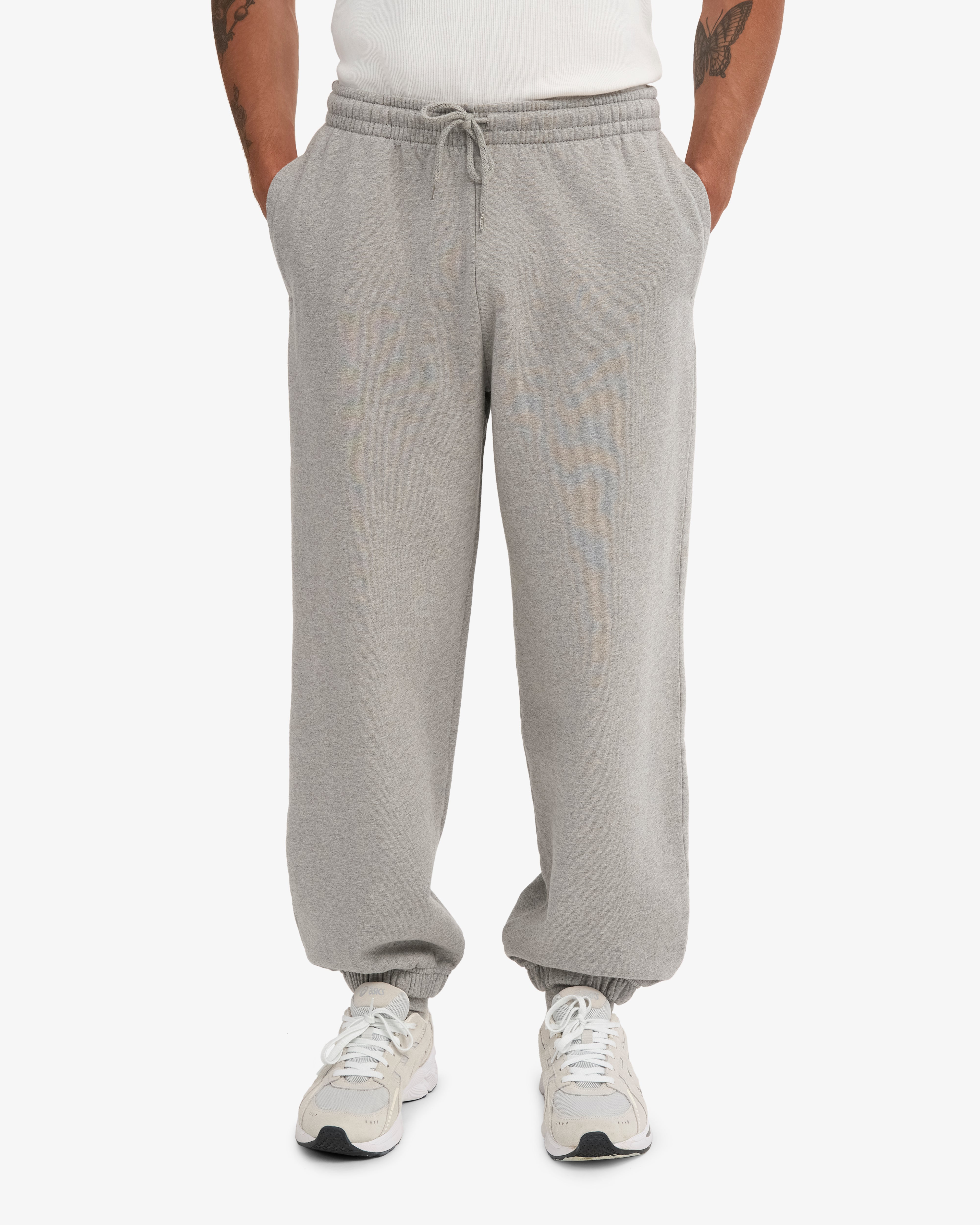 Organic Relaxed Hood Sweatsuit - Heather Grey