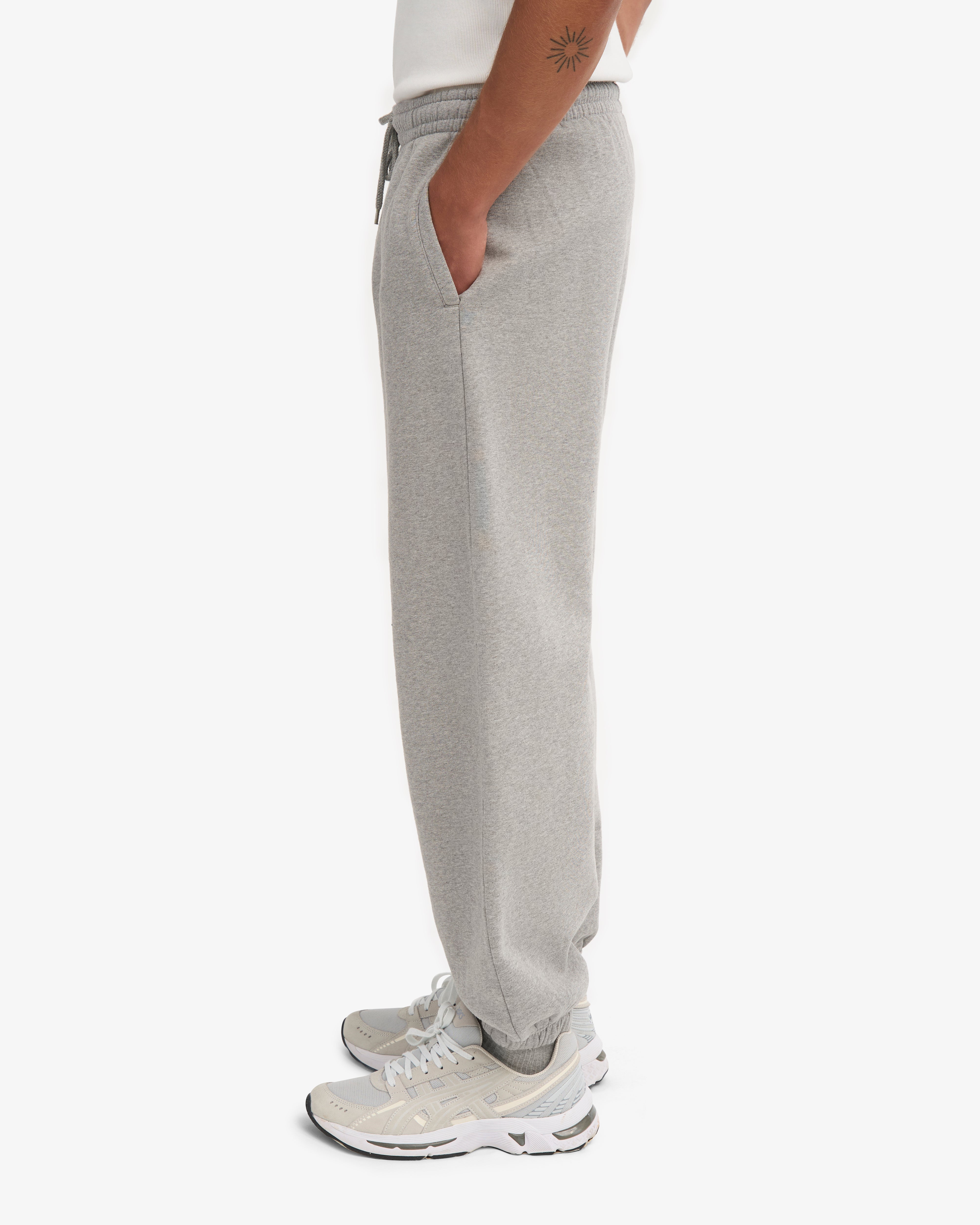 Organic Relaxed Hood Sweatsuit - Heather Grey