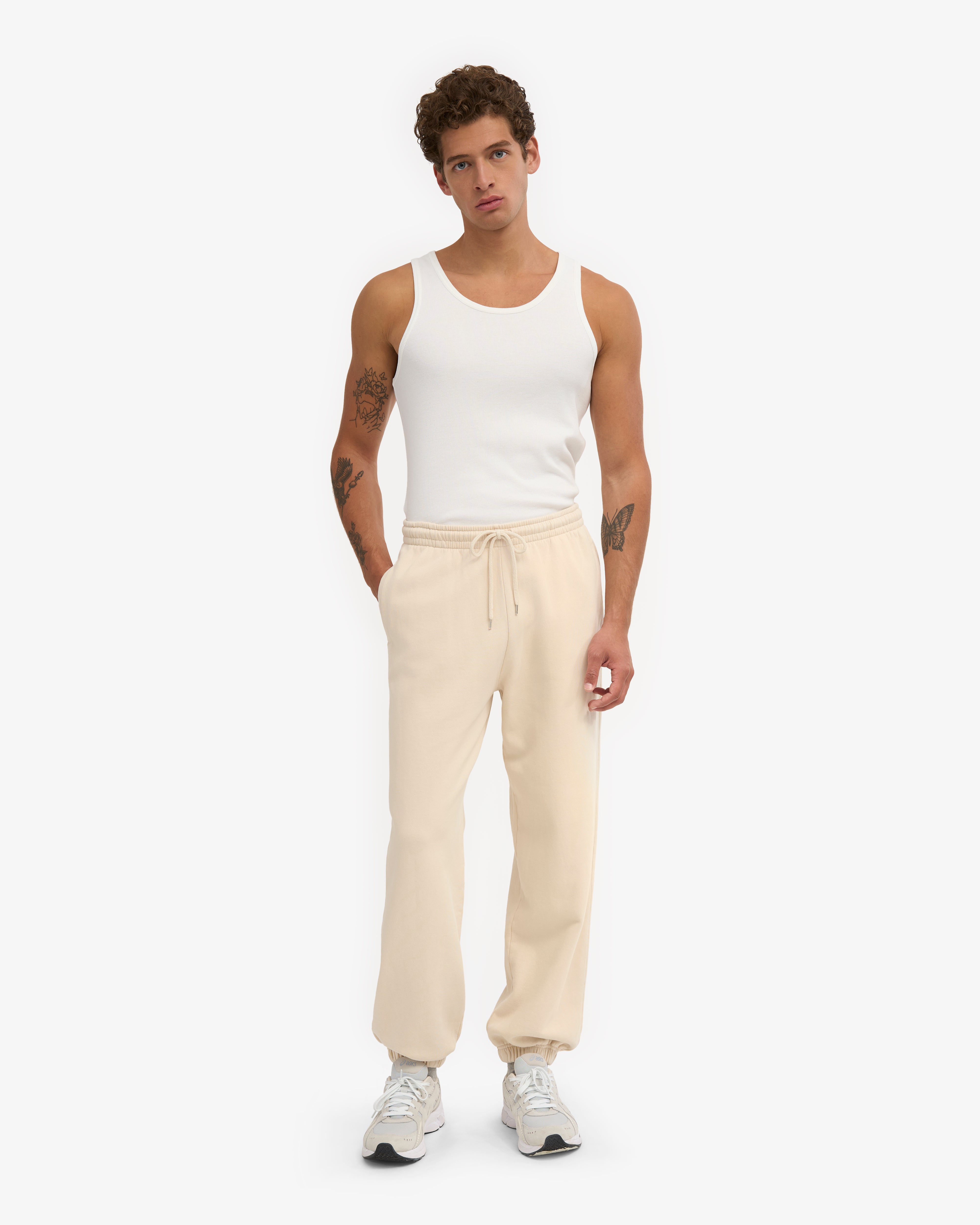 Organic Relaxed Sweatpants - Ivory White