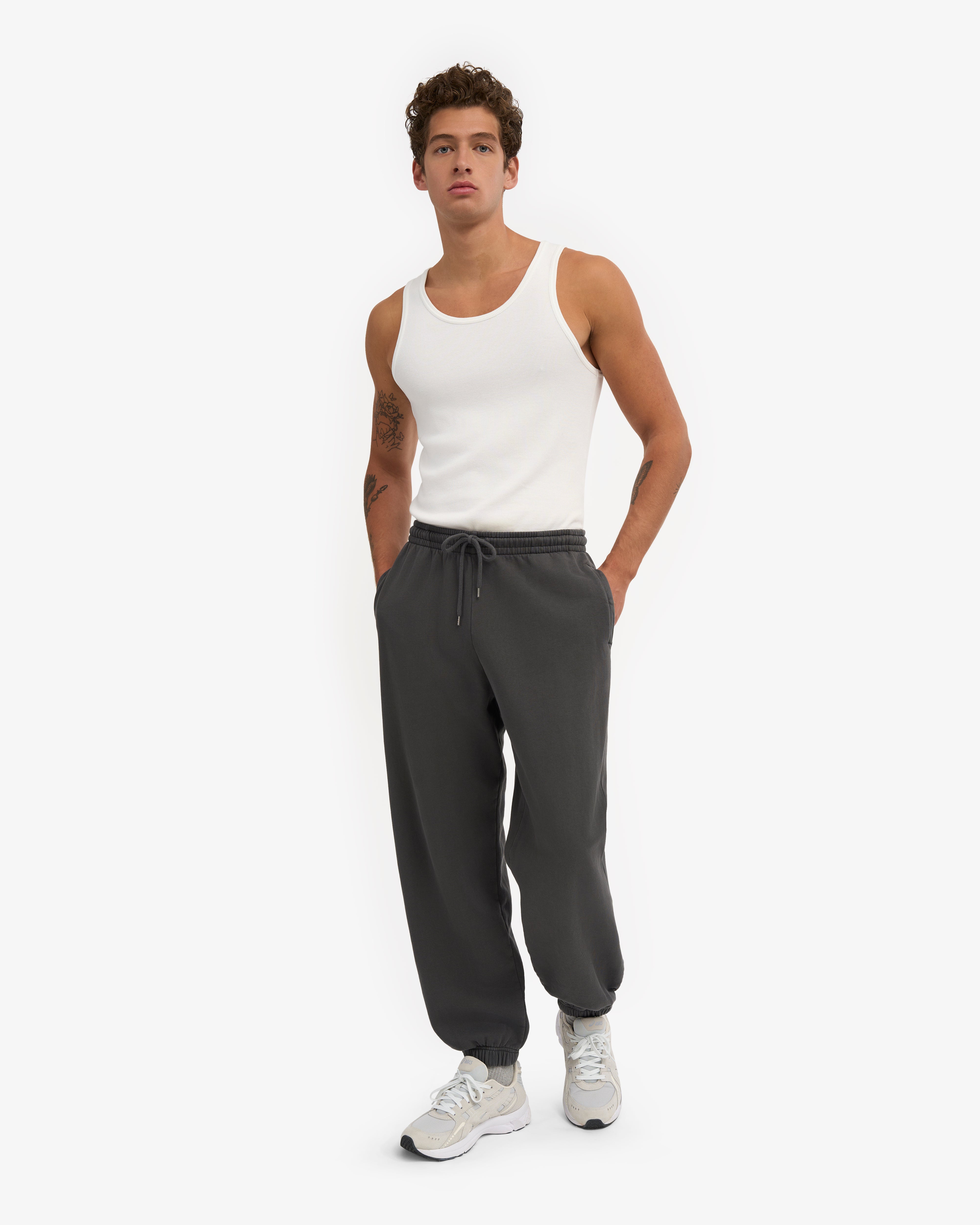 Organic Relaxed Sweatpants - Lava Grey