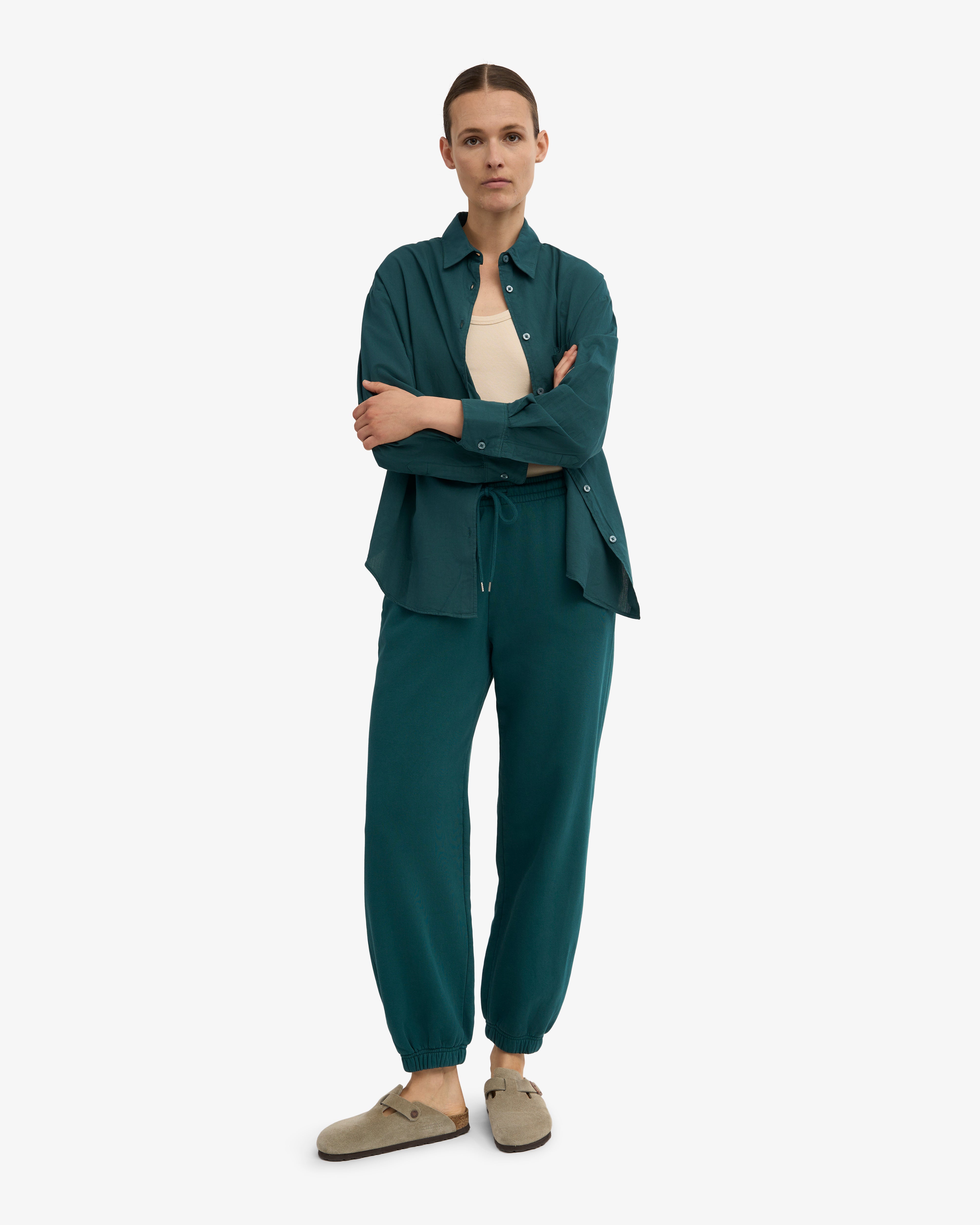 Organic Relaxed Sweatpants - Ocean Green