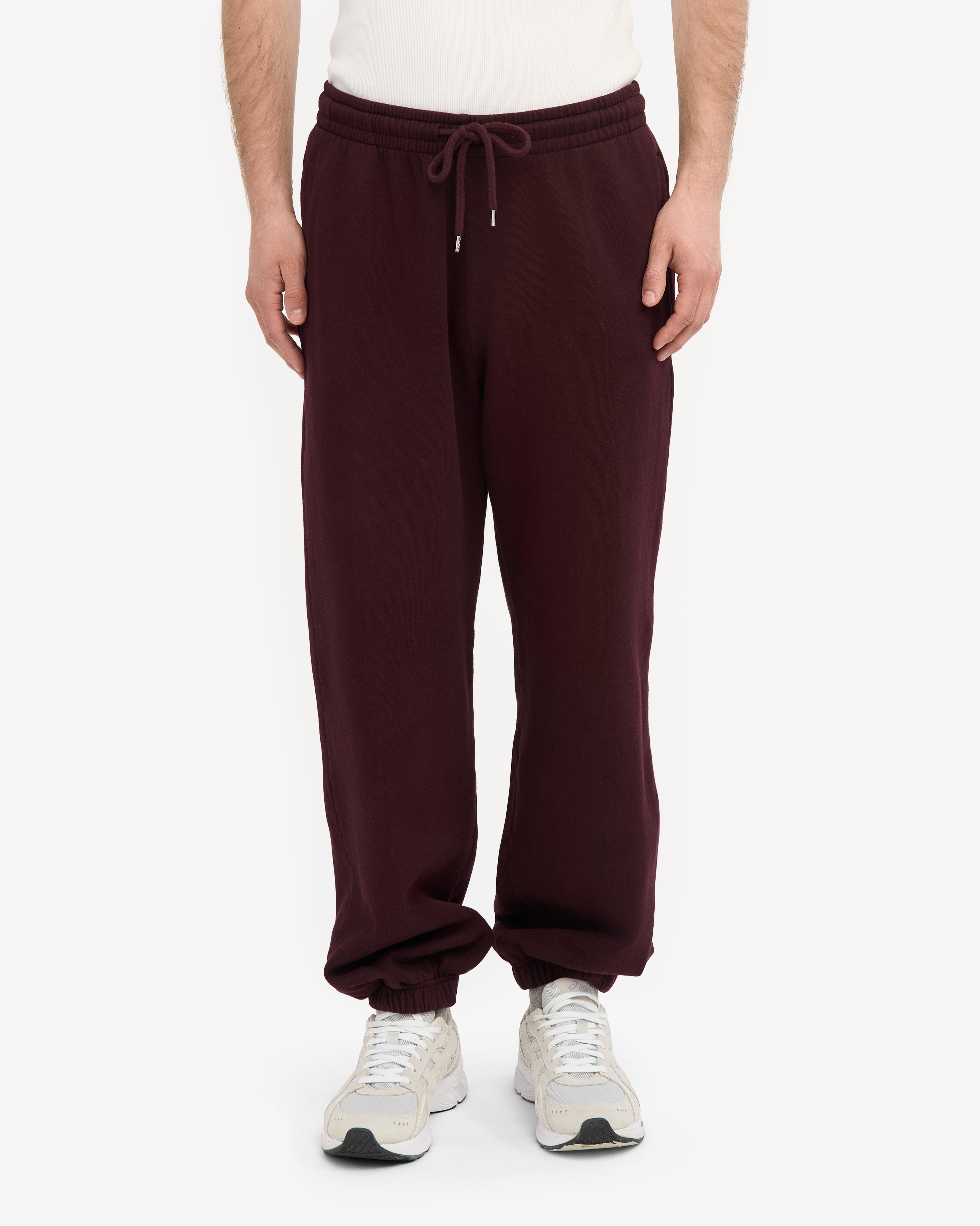 Organic Relaxed Sweatpants - Oxblood Red