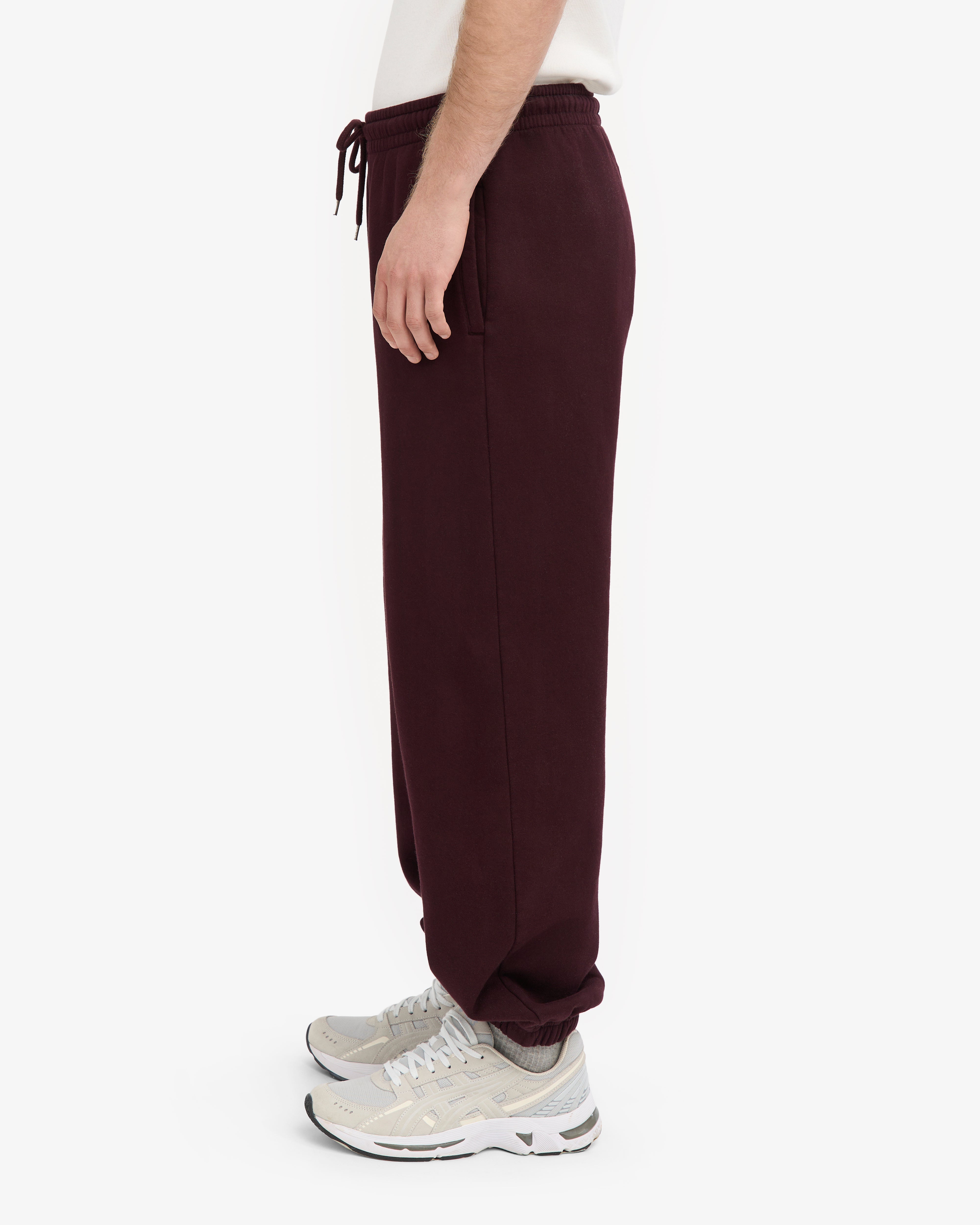 Organic Relaxed Sweatpants - Oxblood Red