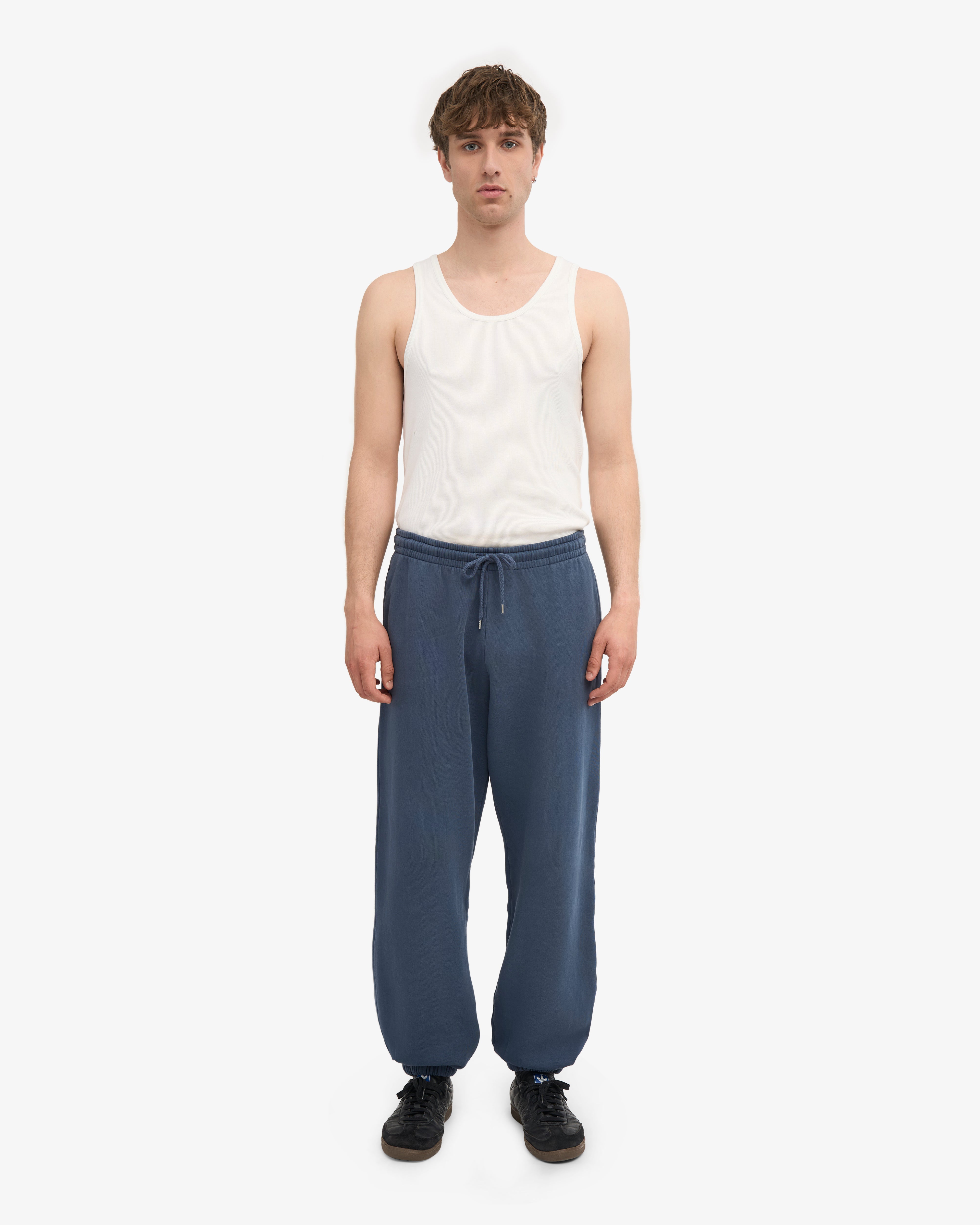 Organic Relaxed Sweatpants - Petrol Blue