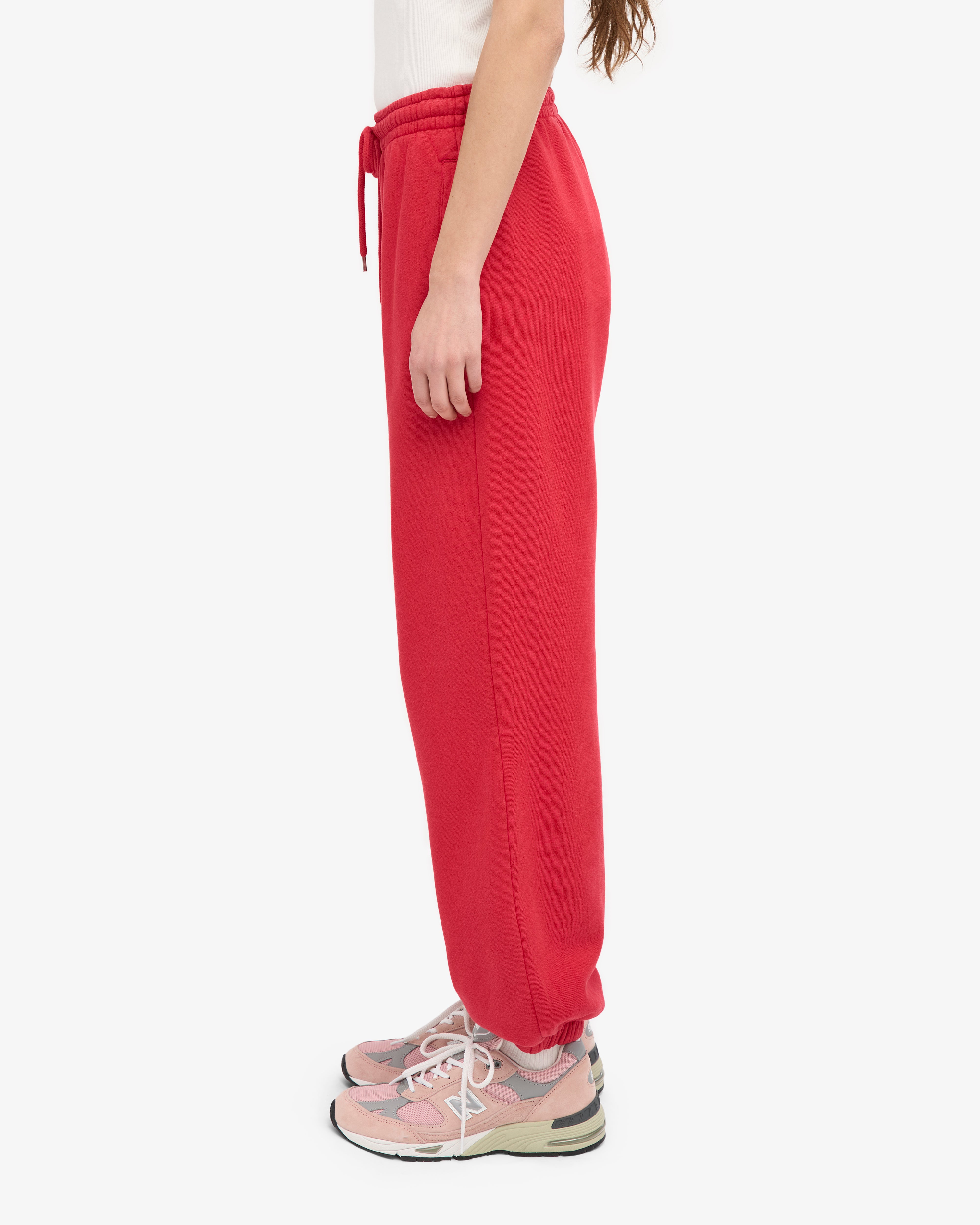 Organic Relaxed Sweatpants - Red Tangerine