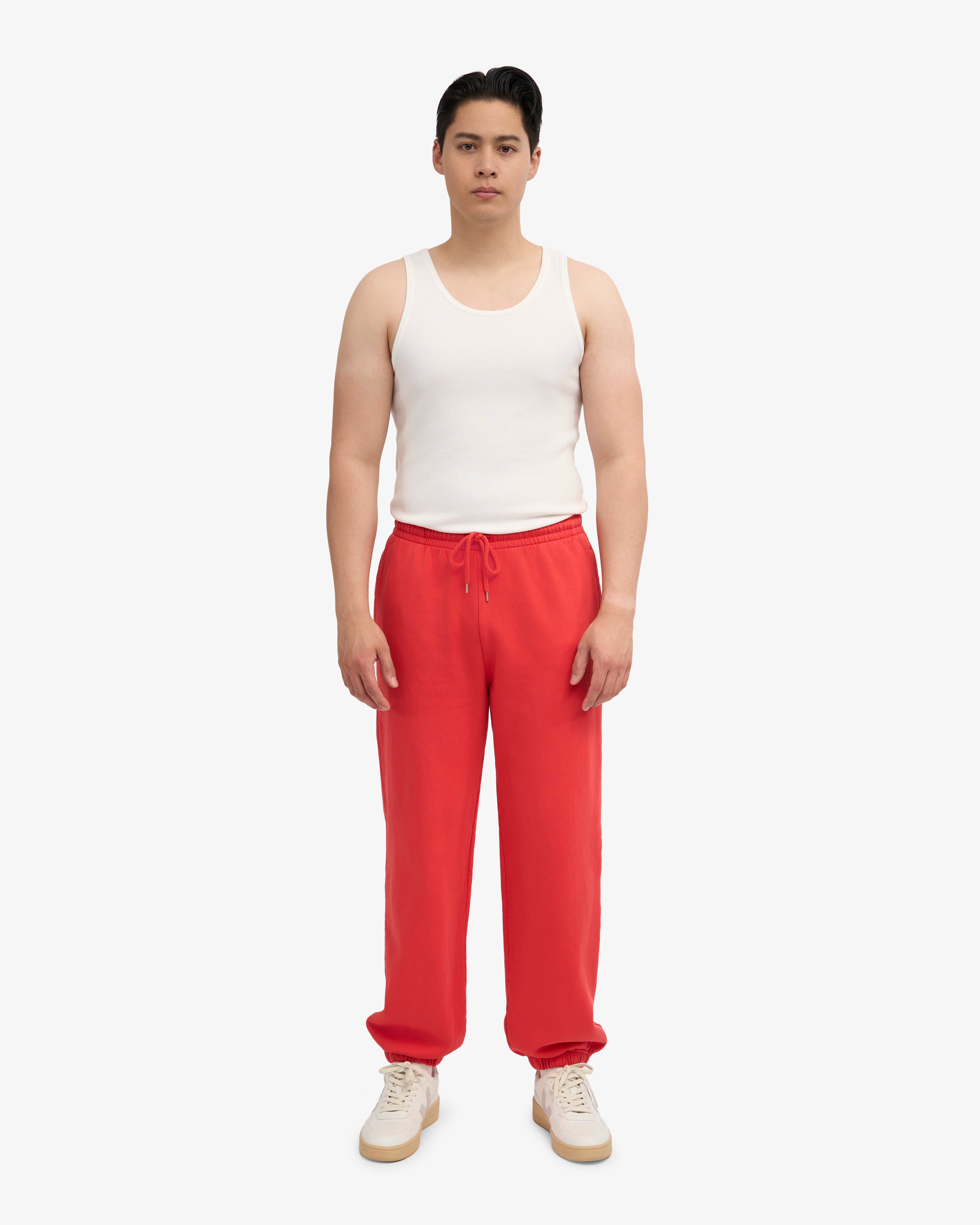 Organic Relaxed Sweatpants - Red Tangerine