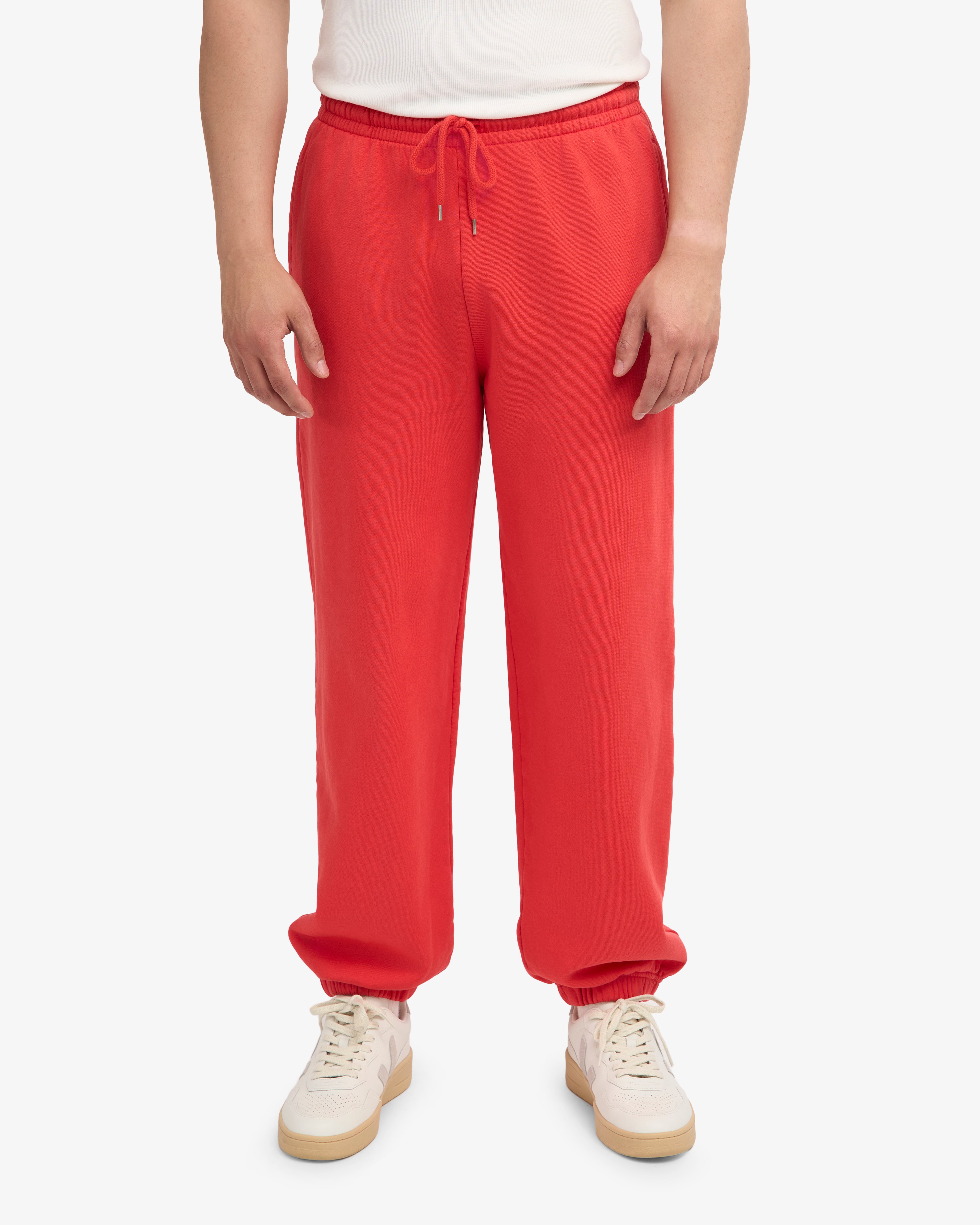 Organic Relaxed Sweatpants - Red Tangerine