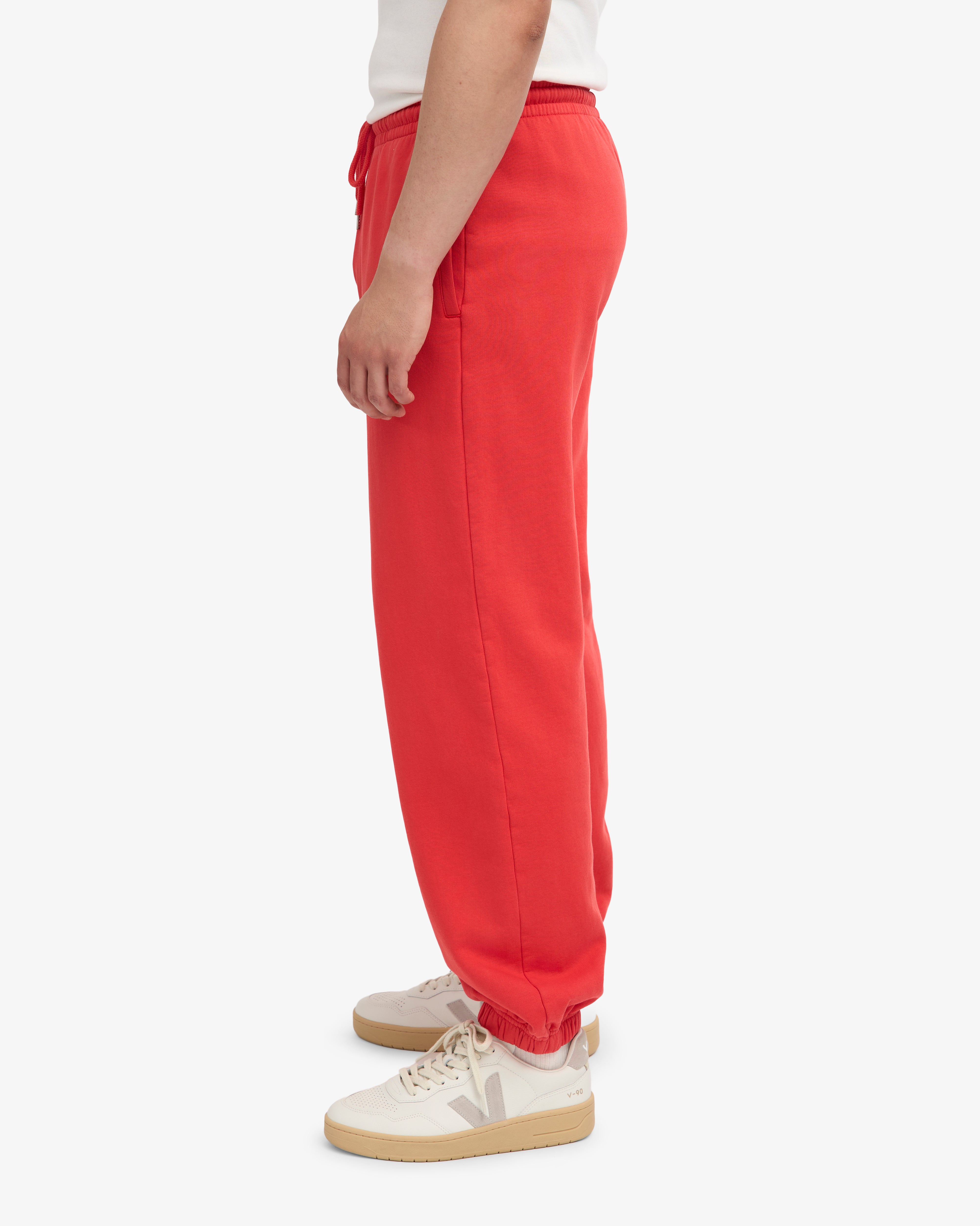 Organic Relaxed Sweatpants - Red Tangerine