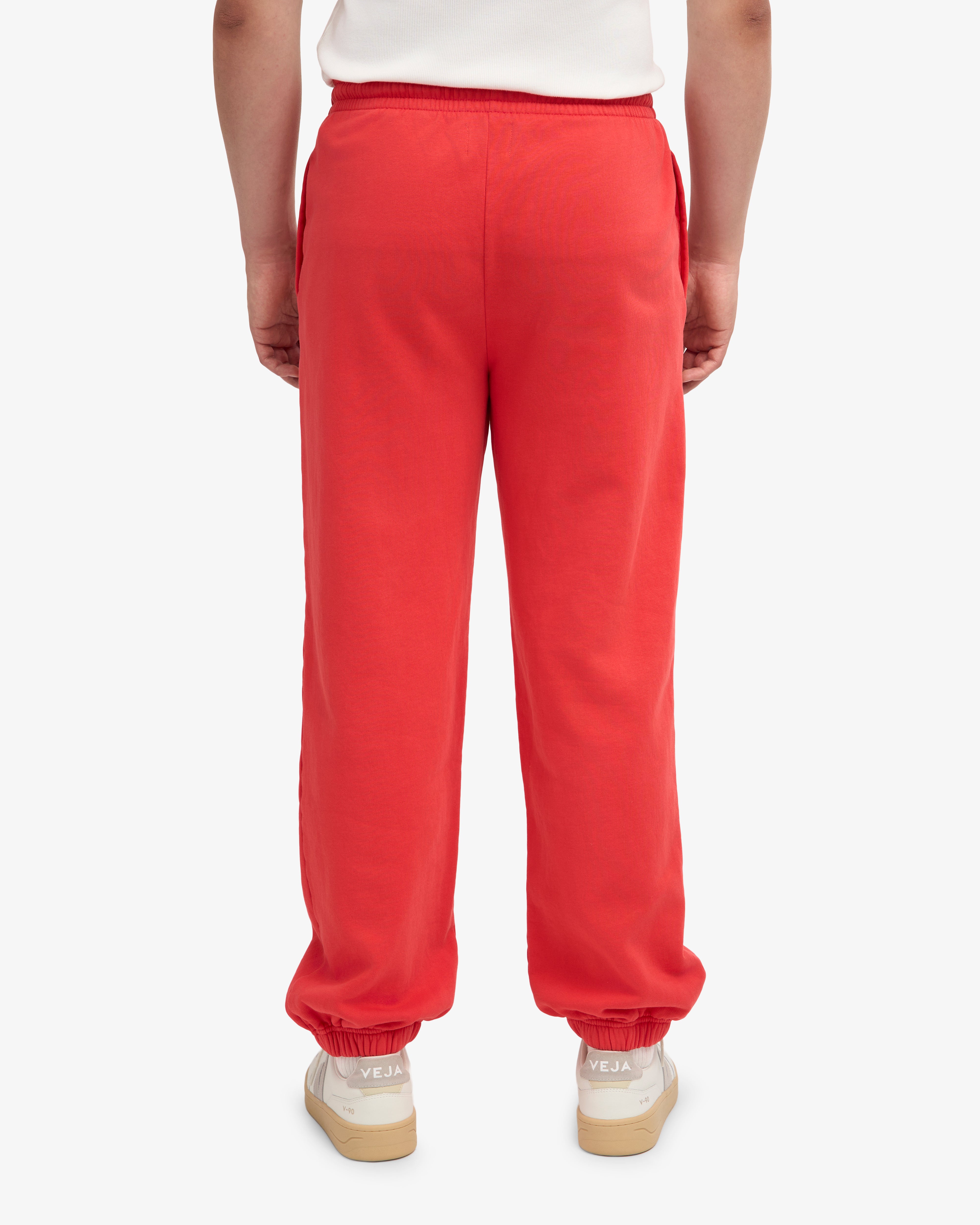 Organic Relaxed Sweatpants - Red Tangerine