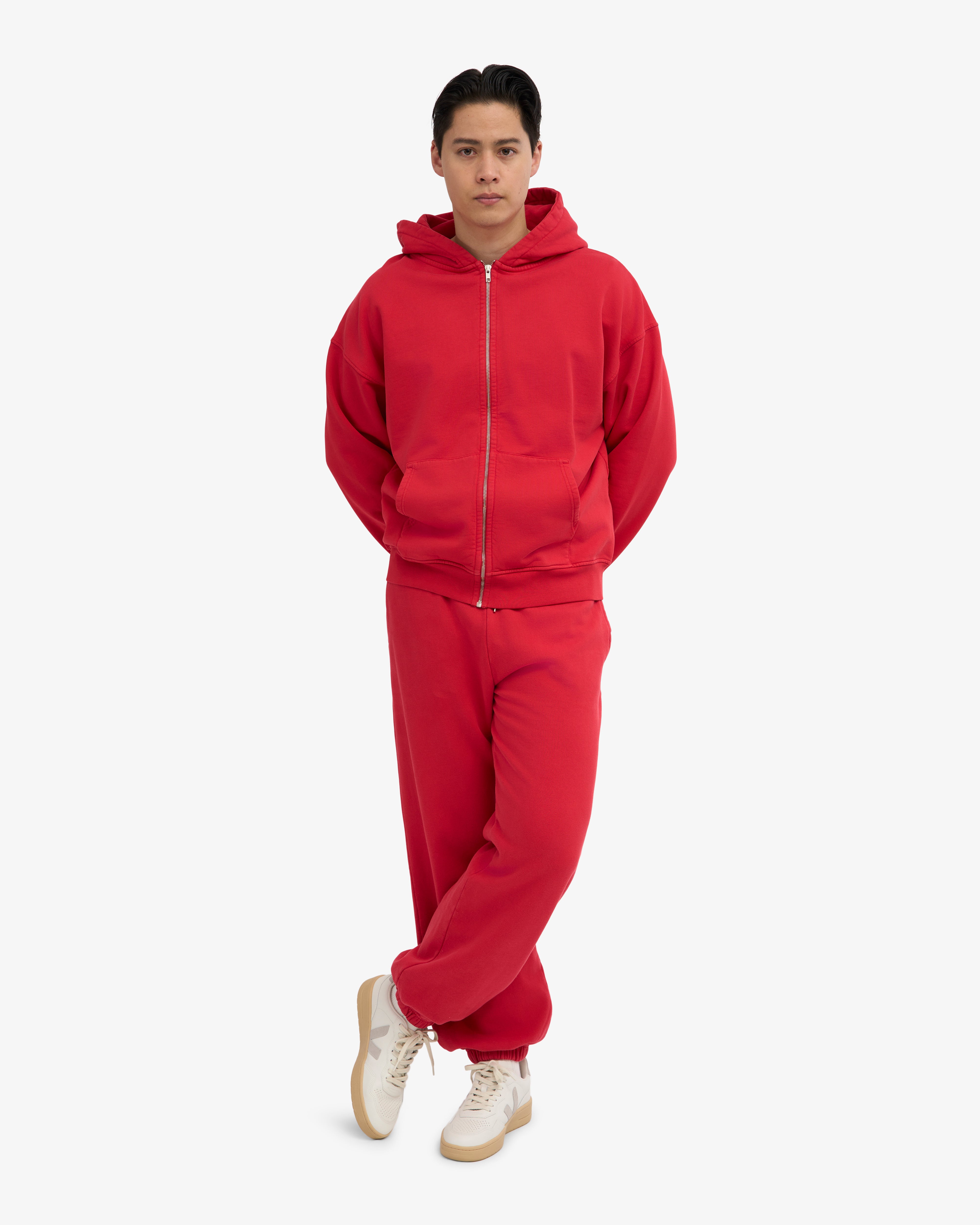 Organic Relaxed Sweatpants - Scarlet Red