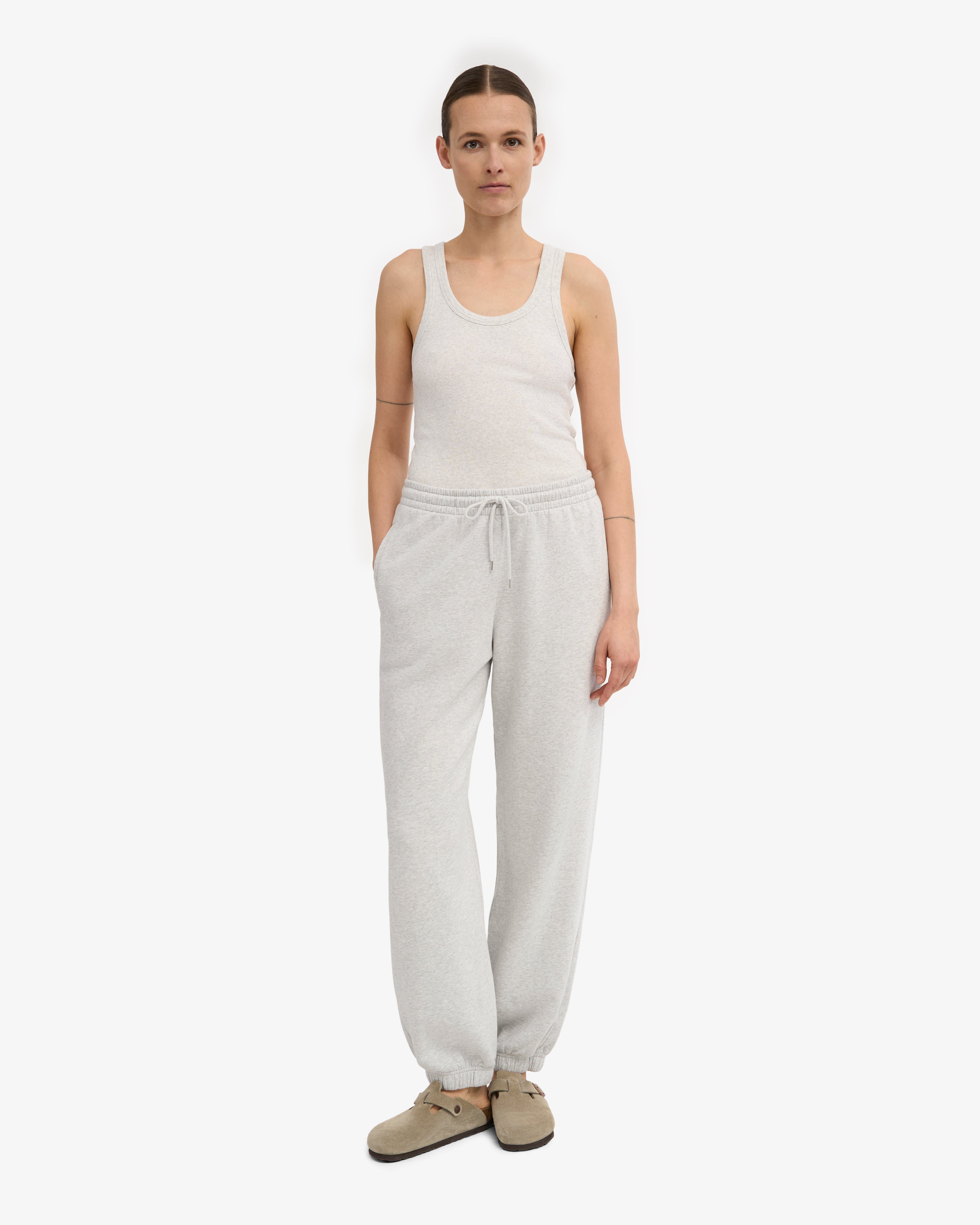 Organic Relaxed Sweatpants - Snow Melange