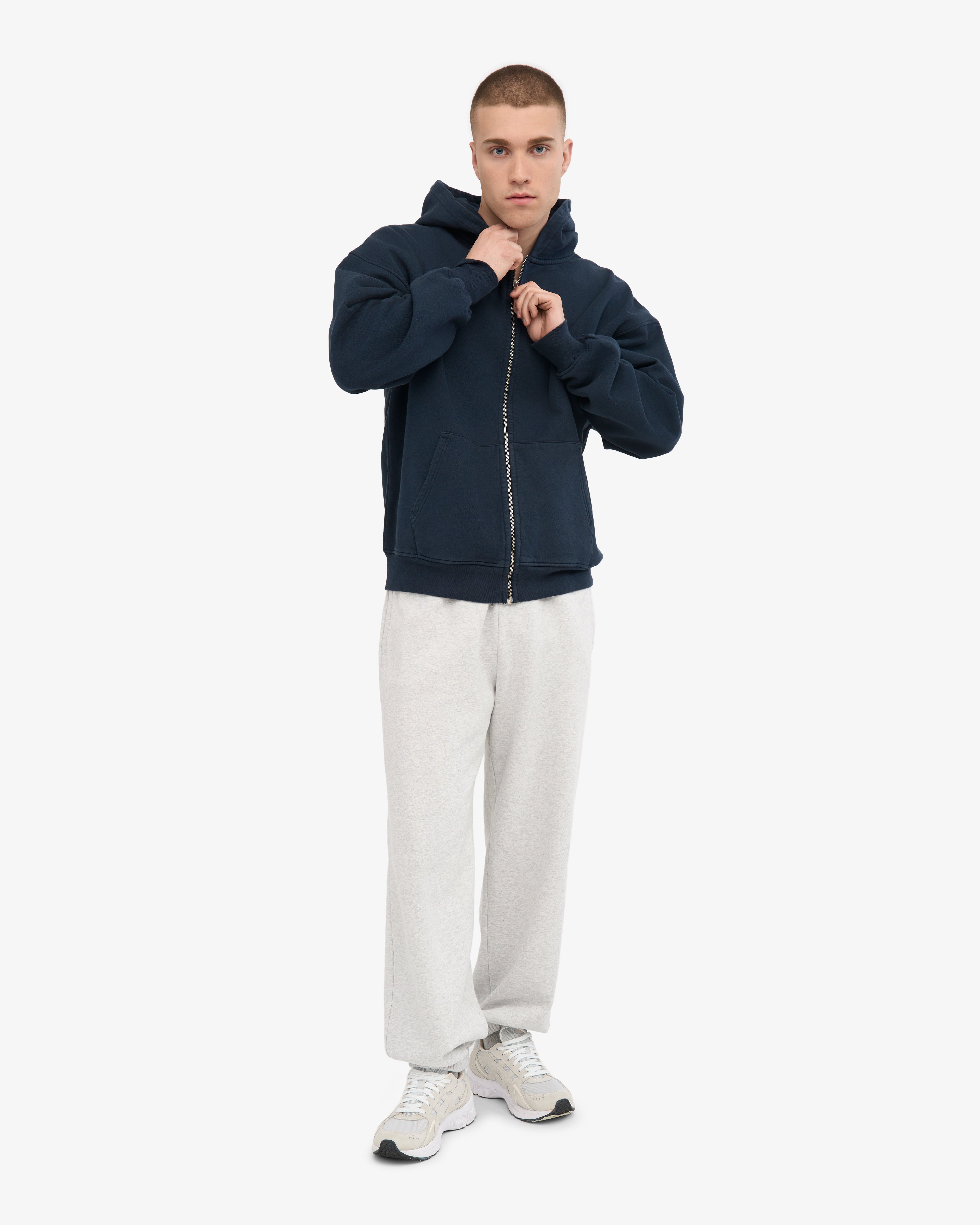 Organic Relaxed Sweatpants - Snow Melange