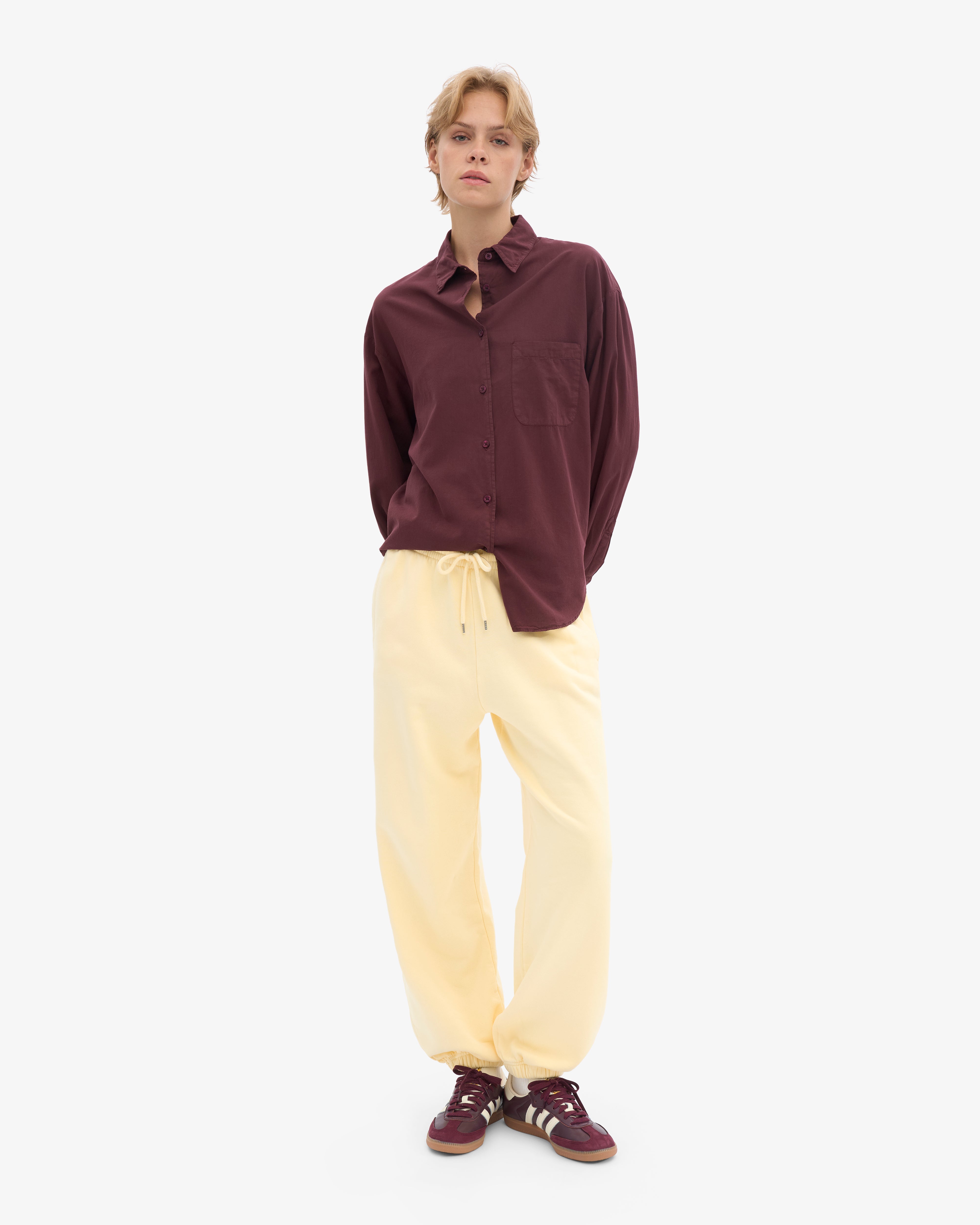 Organic Relaxed Sweatpants - Soft Yellow