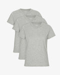 Women Light Organic Tee - Heather Grey (3-Pack)
