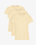 Women Light Organic Tee - Soft Yellow (3-Pack)