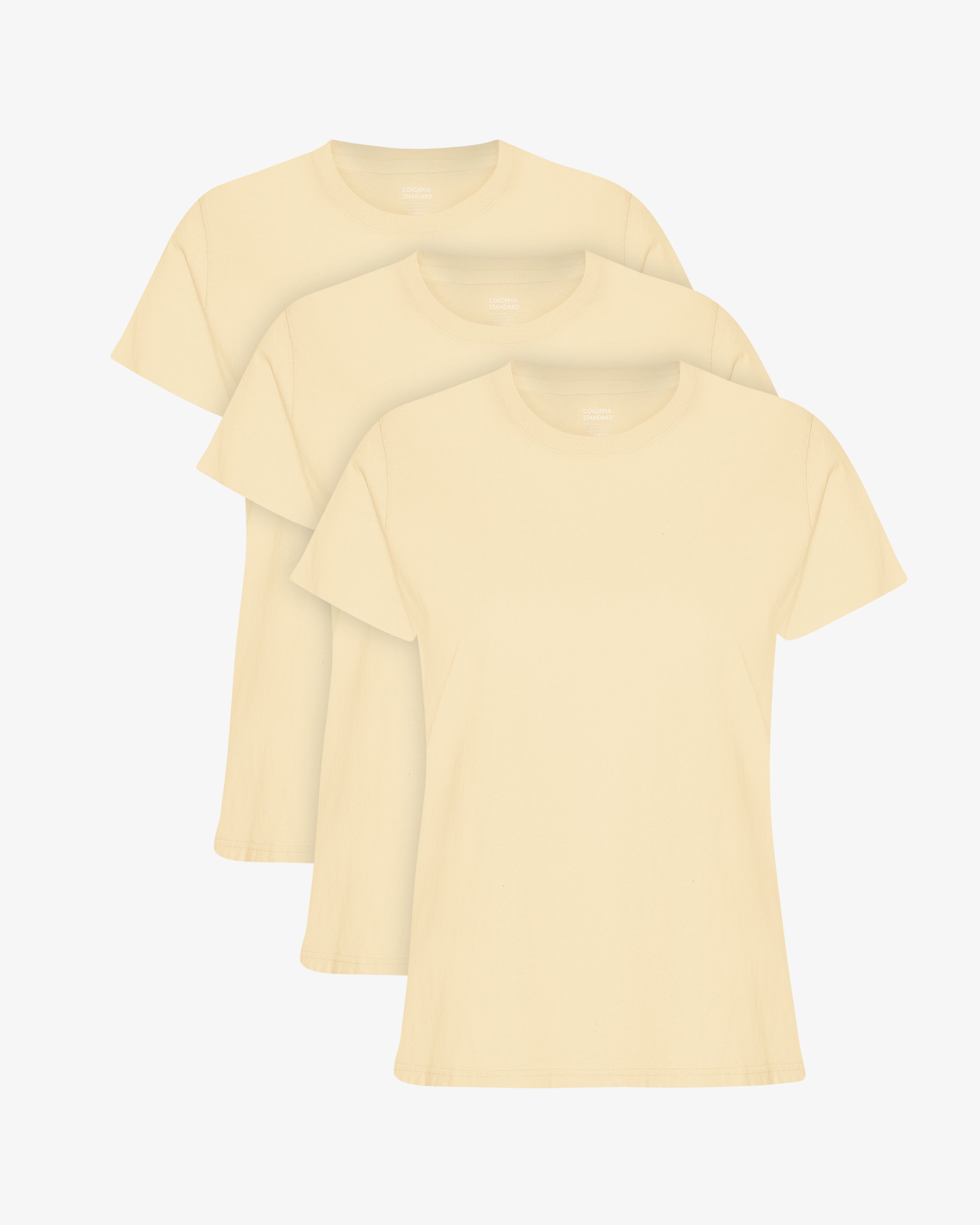Women Light Organic Tee - Soft Yellow (3-Pack)