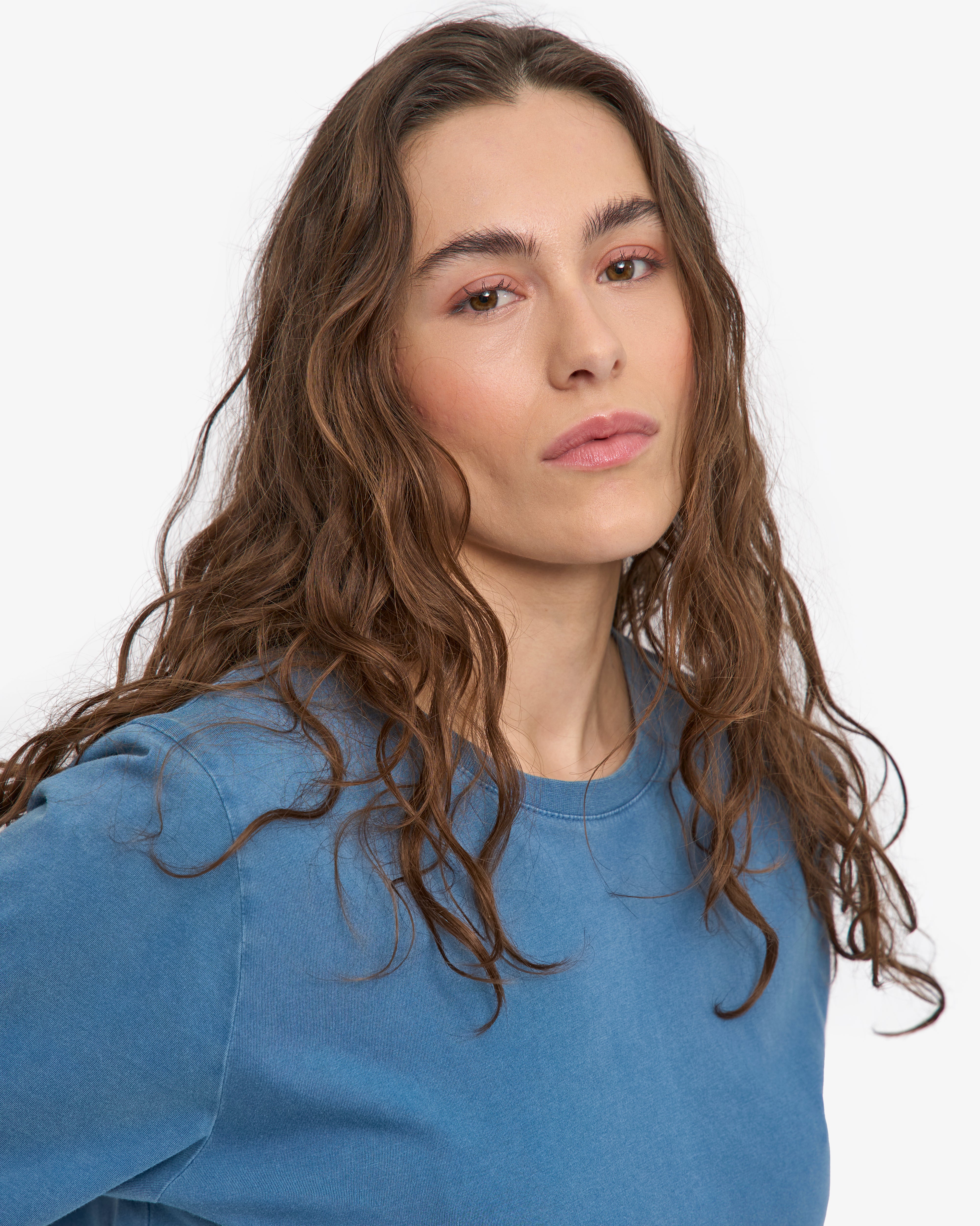 Women Light Organic Tee - Faded Indigo