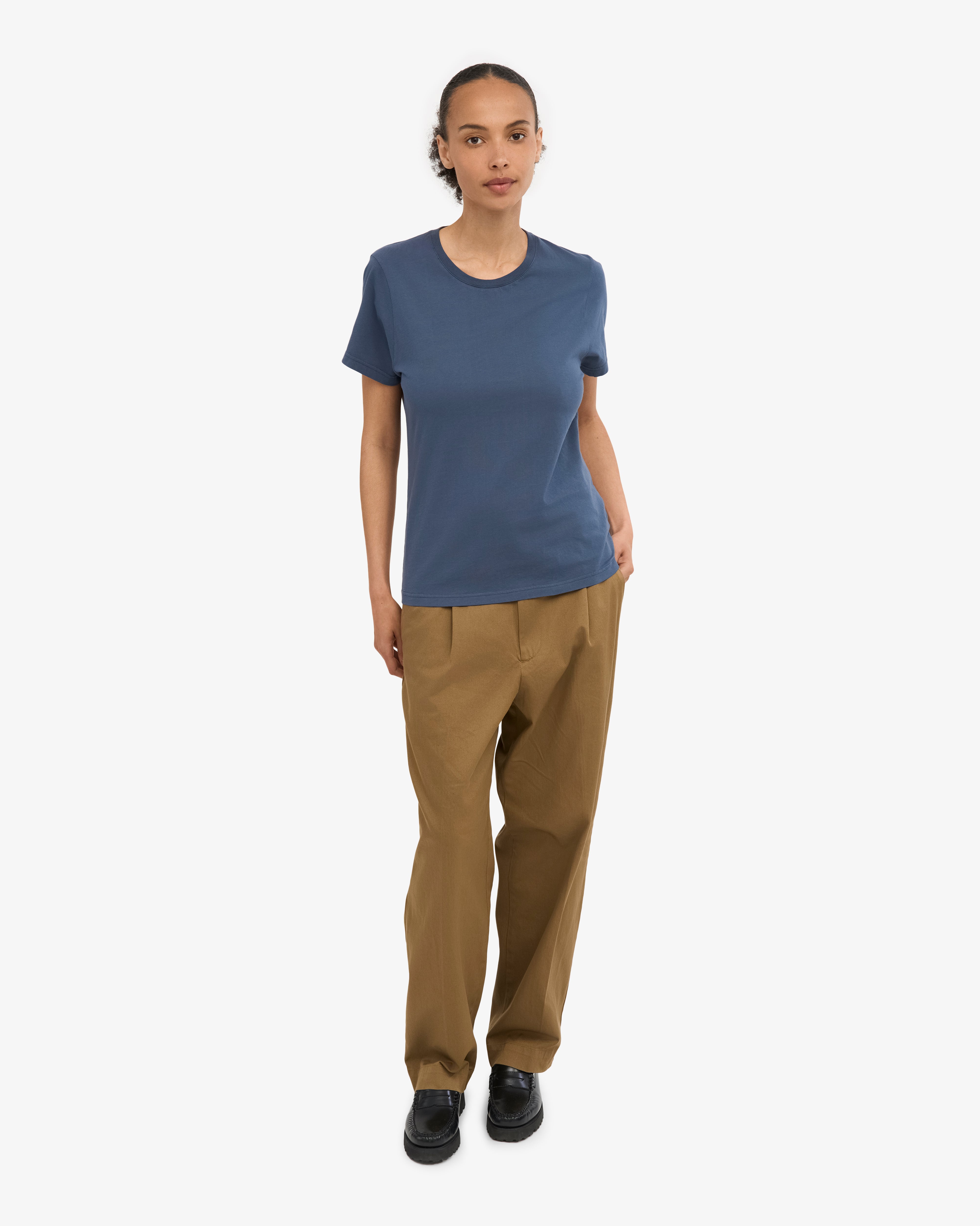 Women Light Organic Tee - Petrol Blue