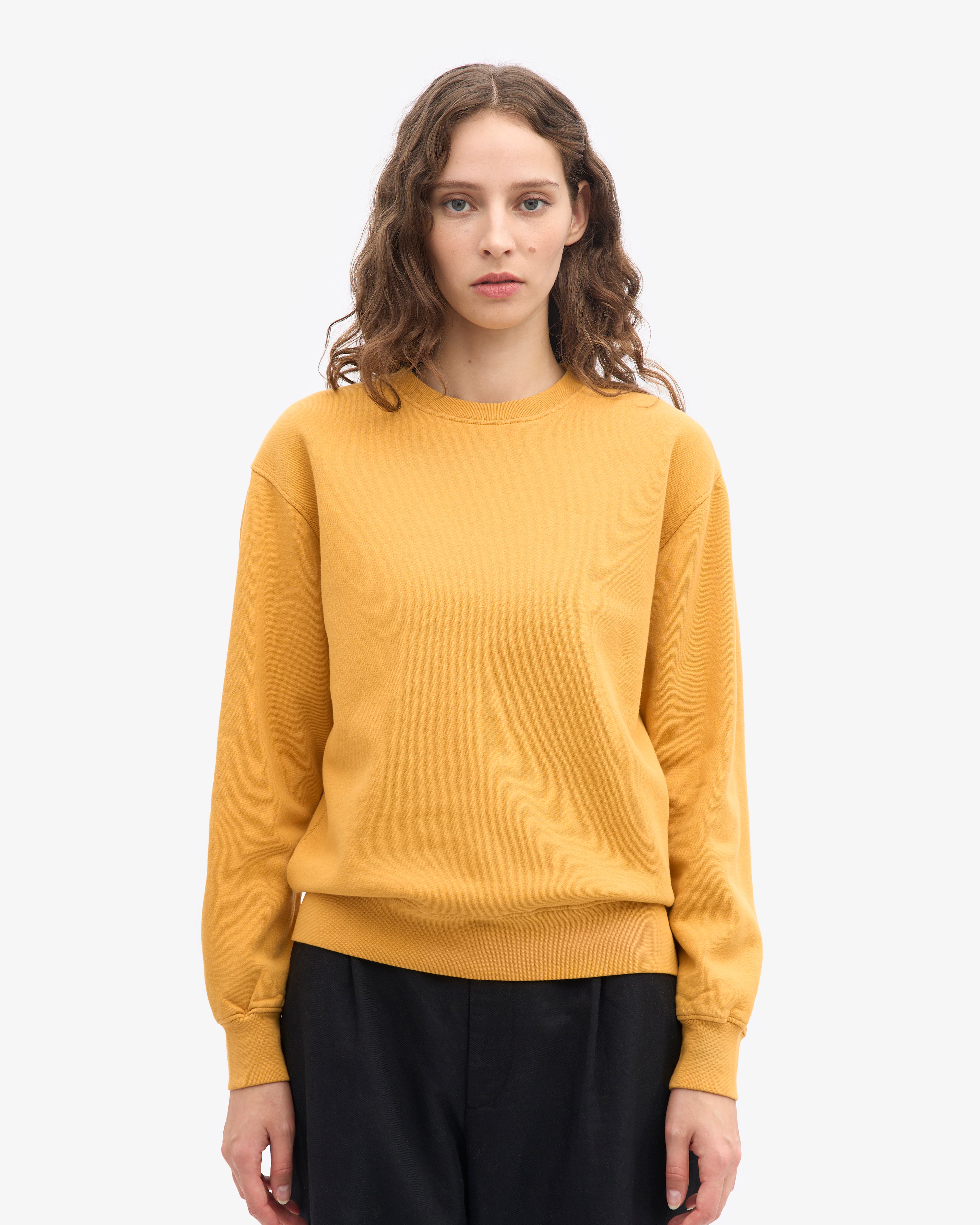 Women Classic Organic Crew - Burned Yellow