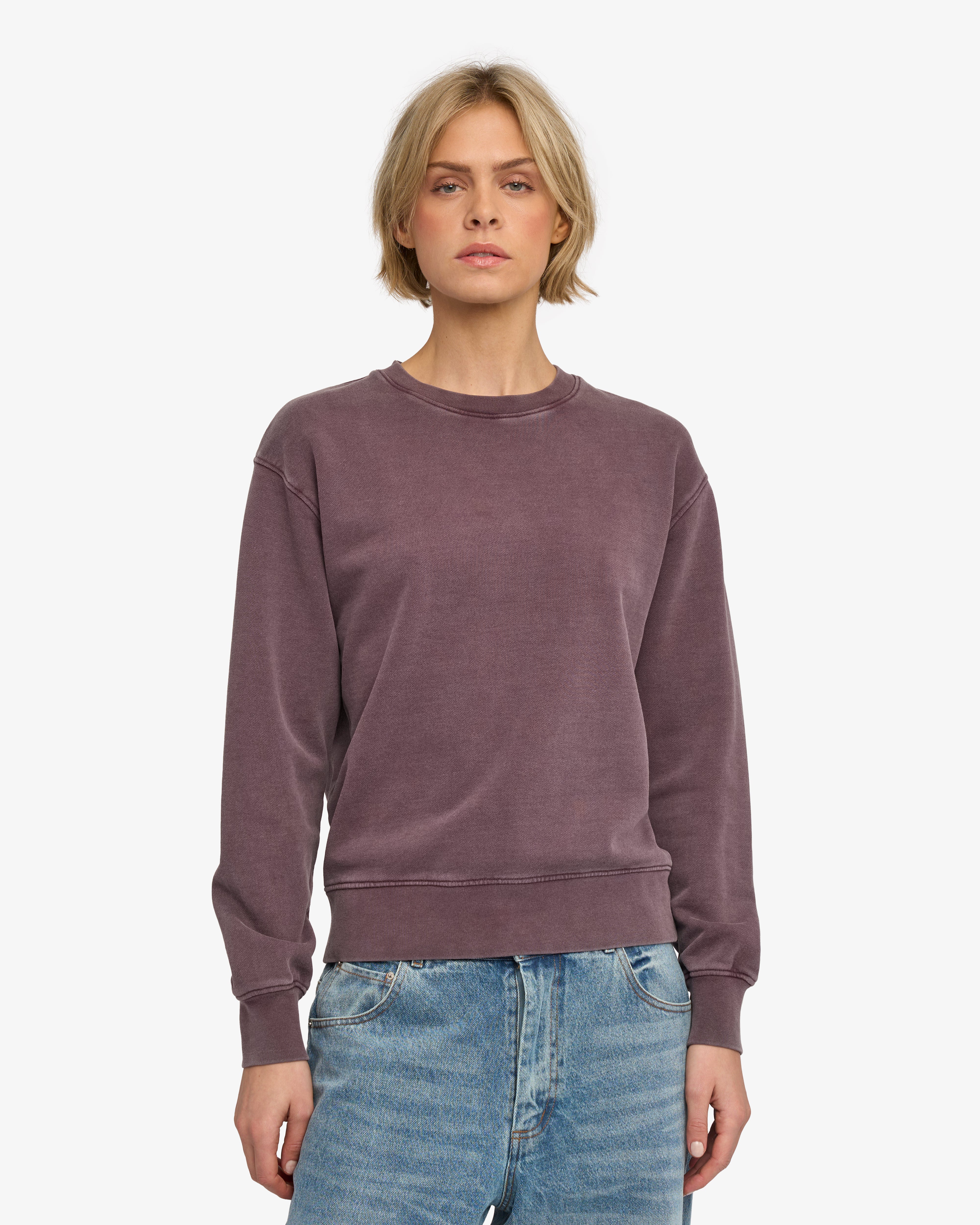 Women Classic Organic Crew - Faded Grape