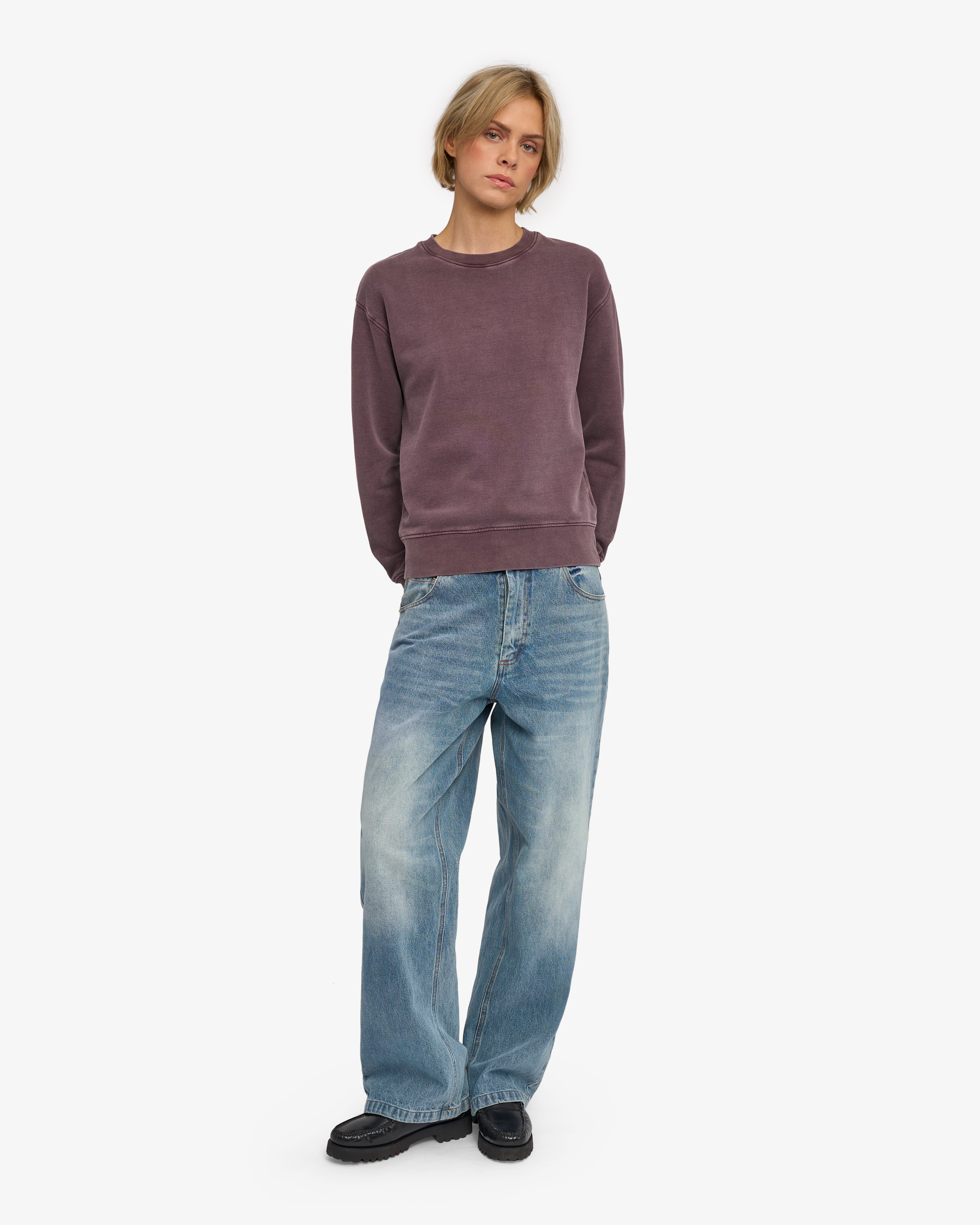 Women Classic Organic Crew - Faded Grape