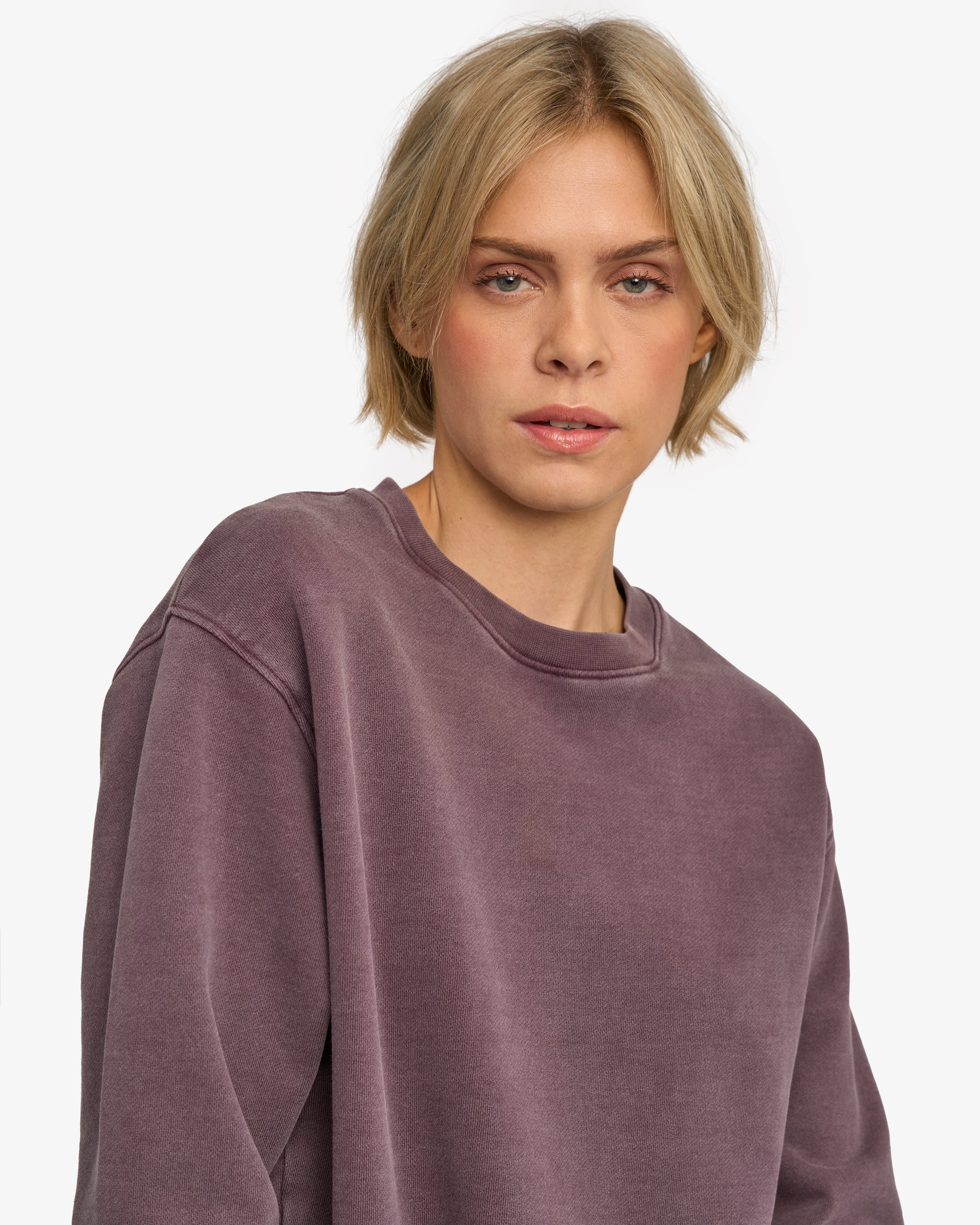 Women Classic Organic Crew - Faded Grape