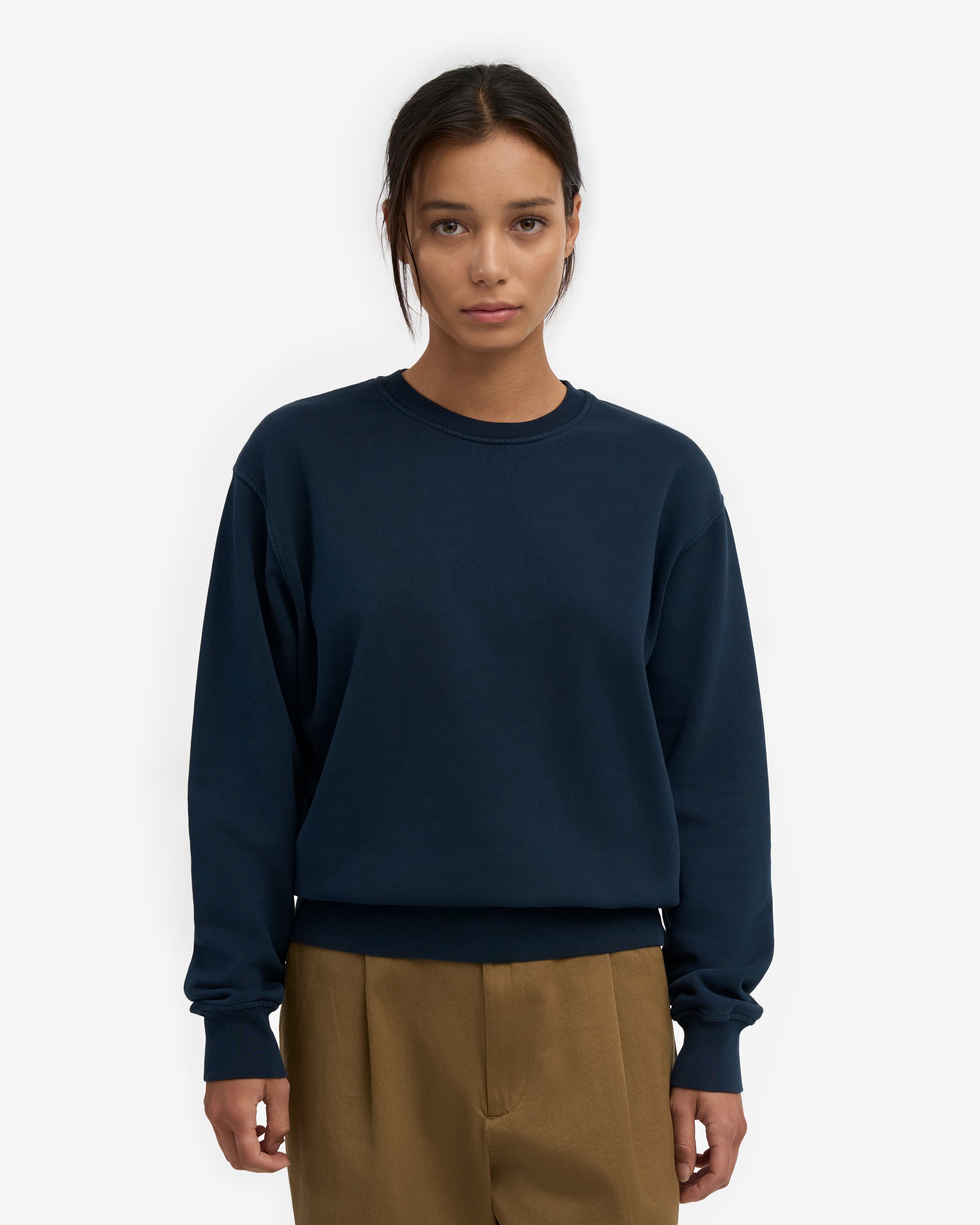 Women Classic Organic Crew - Navy Blue