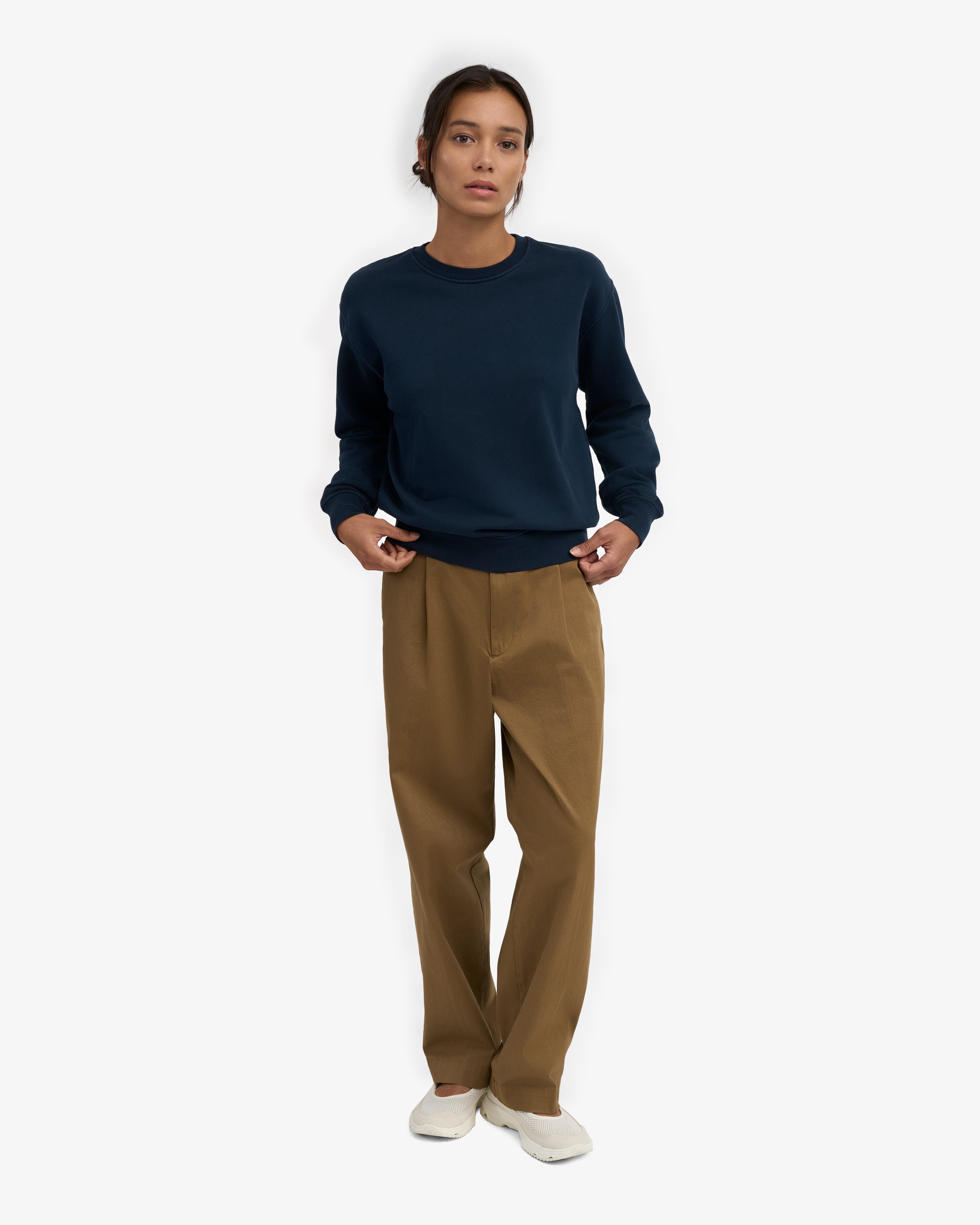 Women Classic Organic Crew - Navy Blue