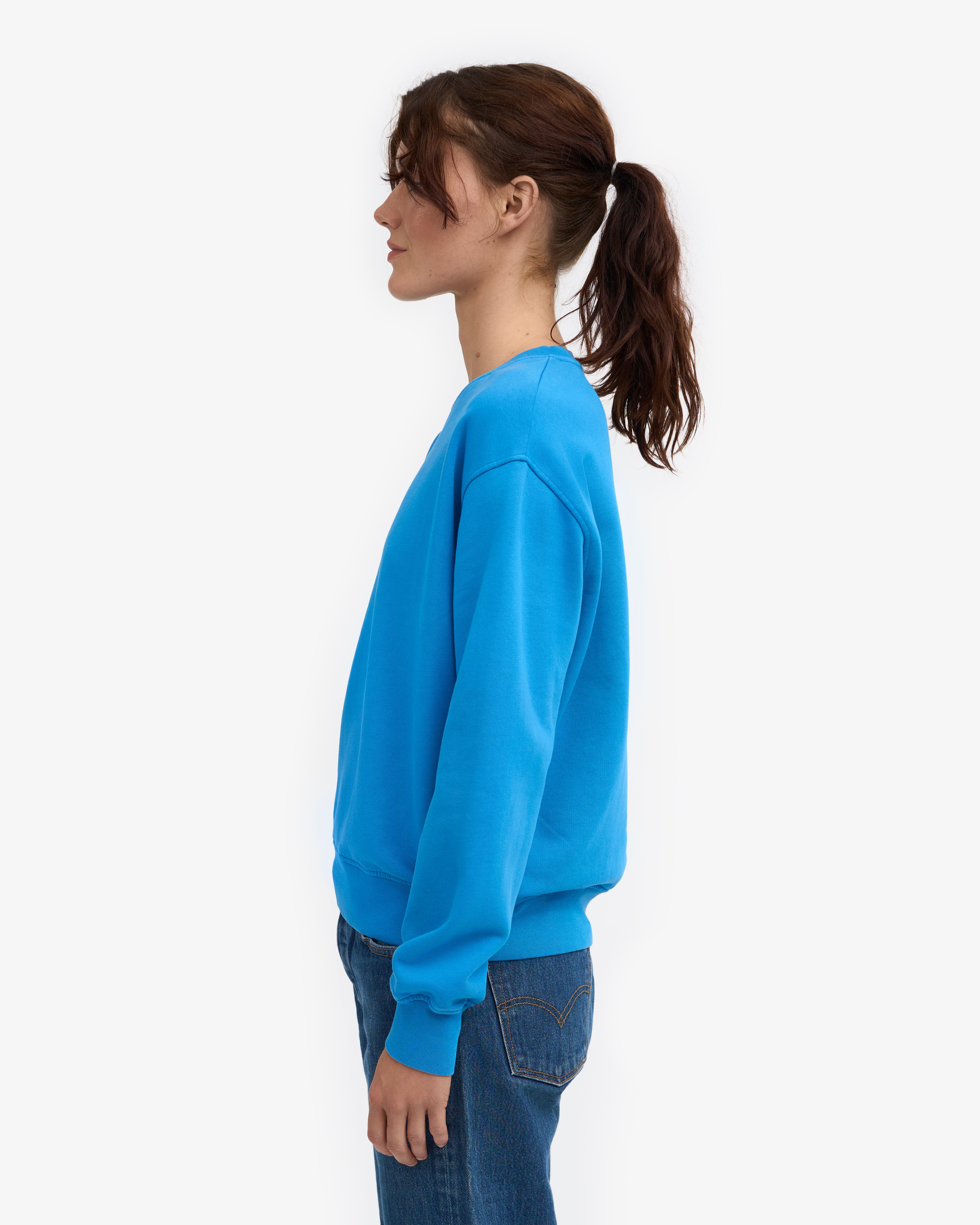 Women Classic Organic Crew - Pacific Blue