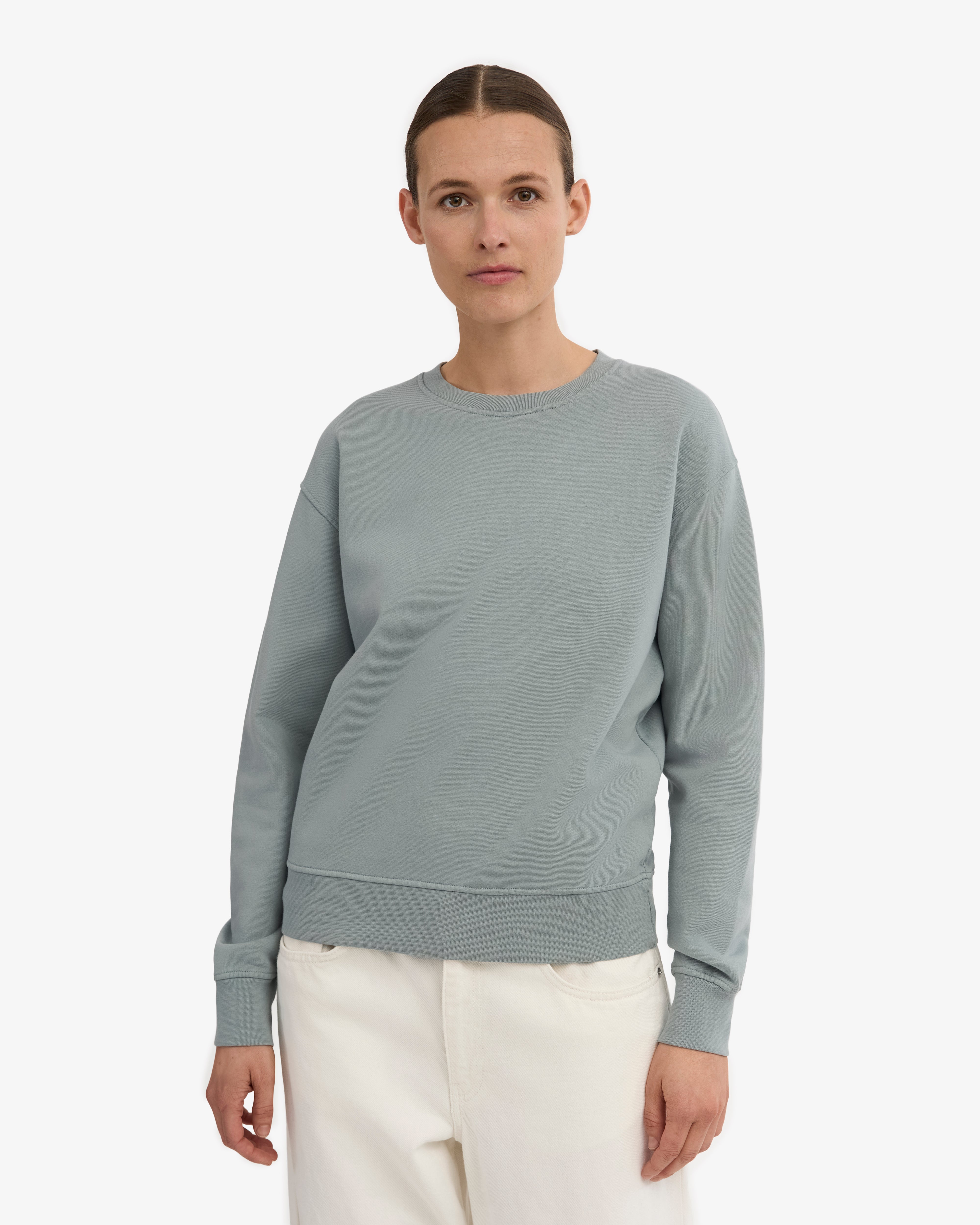 Women Classic Organic Crew - Steel Blue