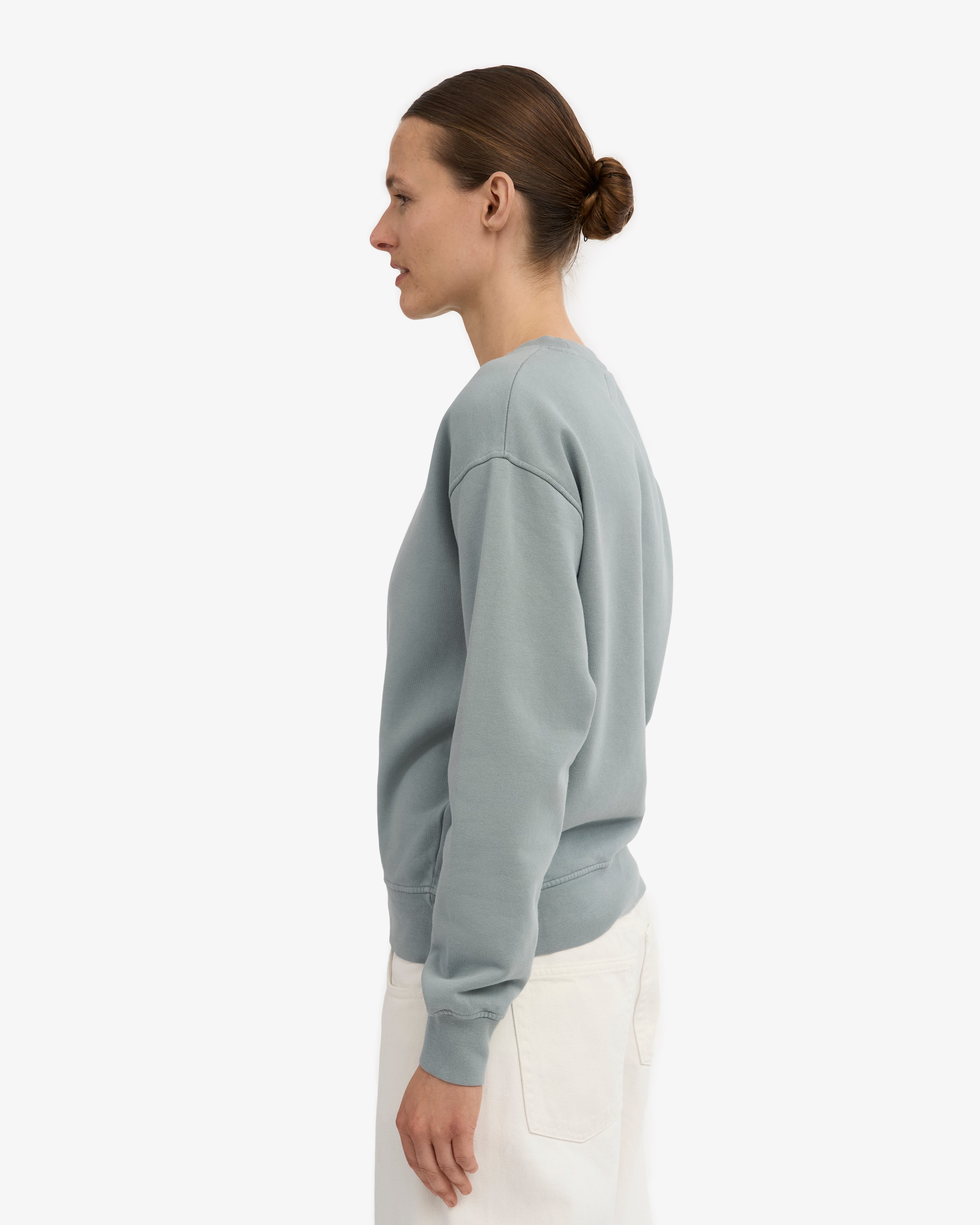 Women Classic Organic Crew - Steel Blue