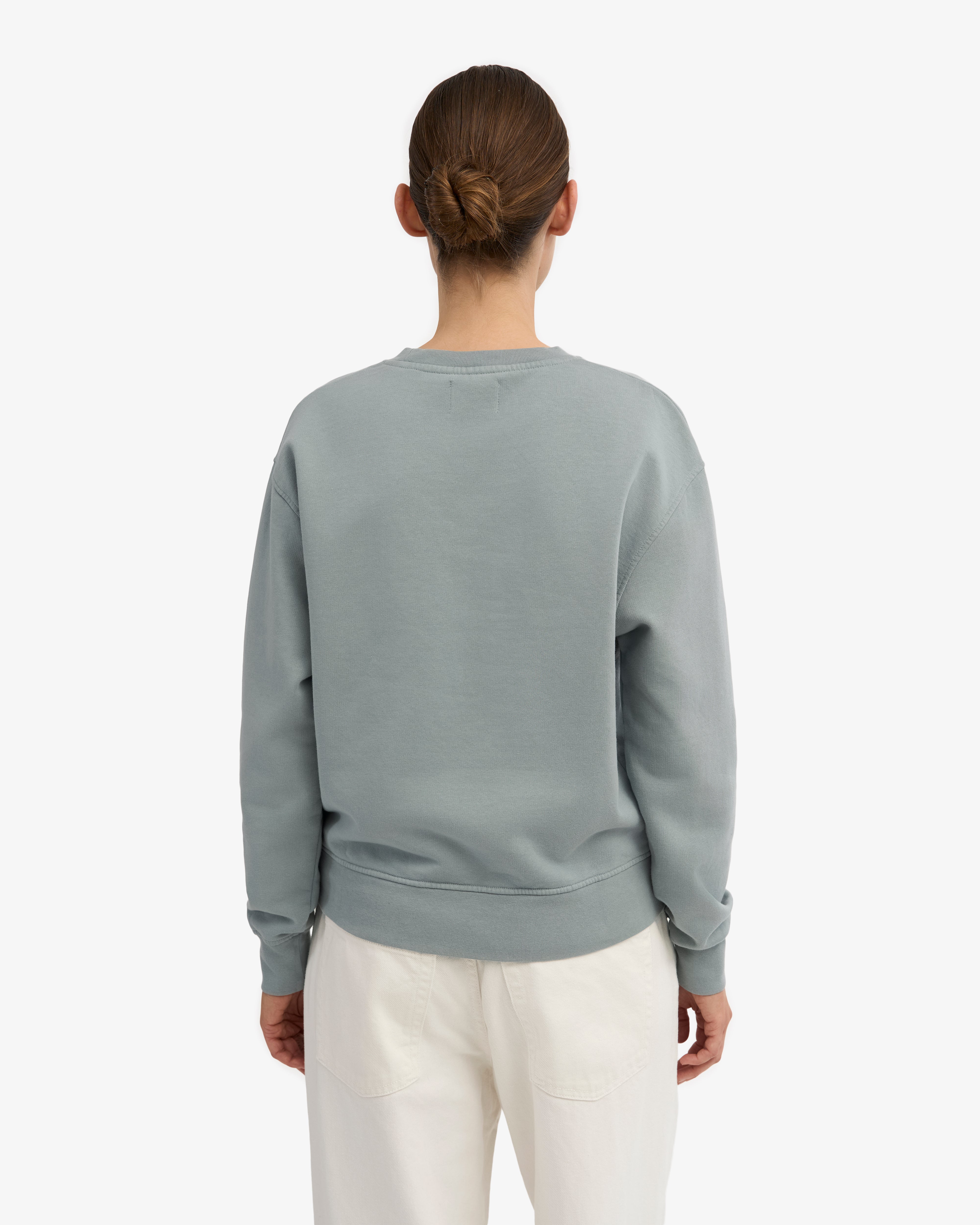 Women Classic Organic Crew - Steel Blue