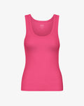 Women Organic Rib Tank Top - Bubblegum Pink