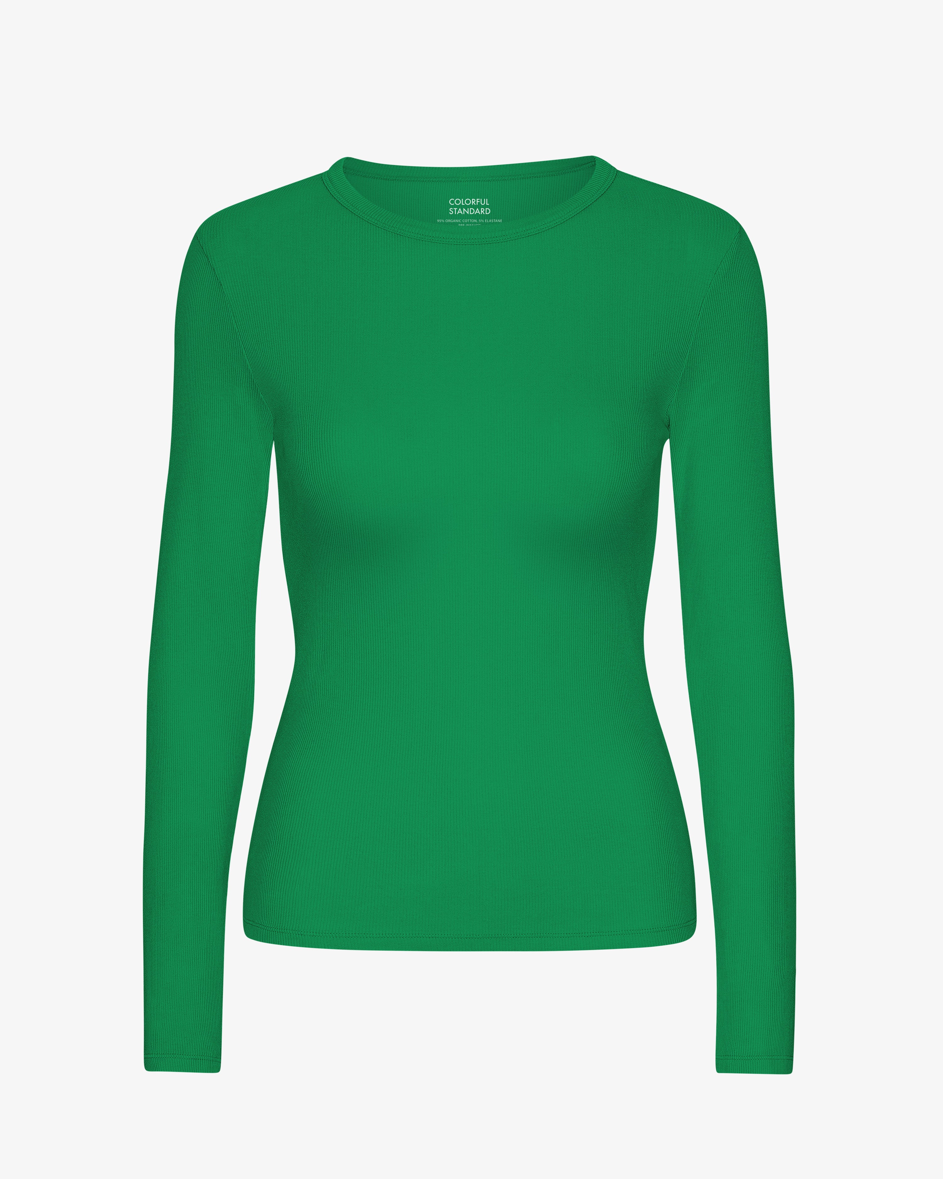 Women Organic Rib LS T-Shirt - Kelly Green