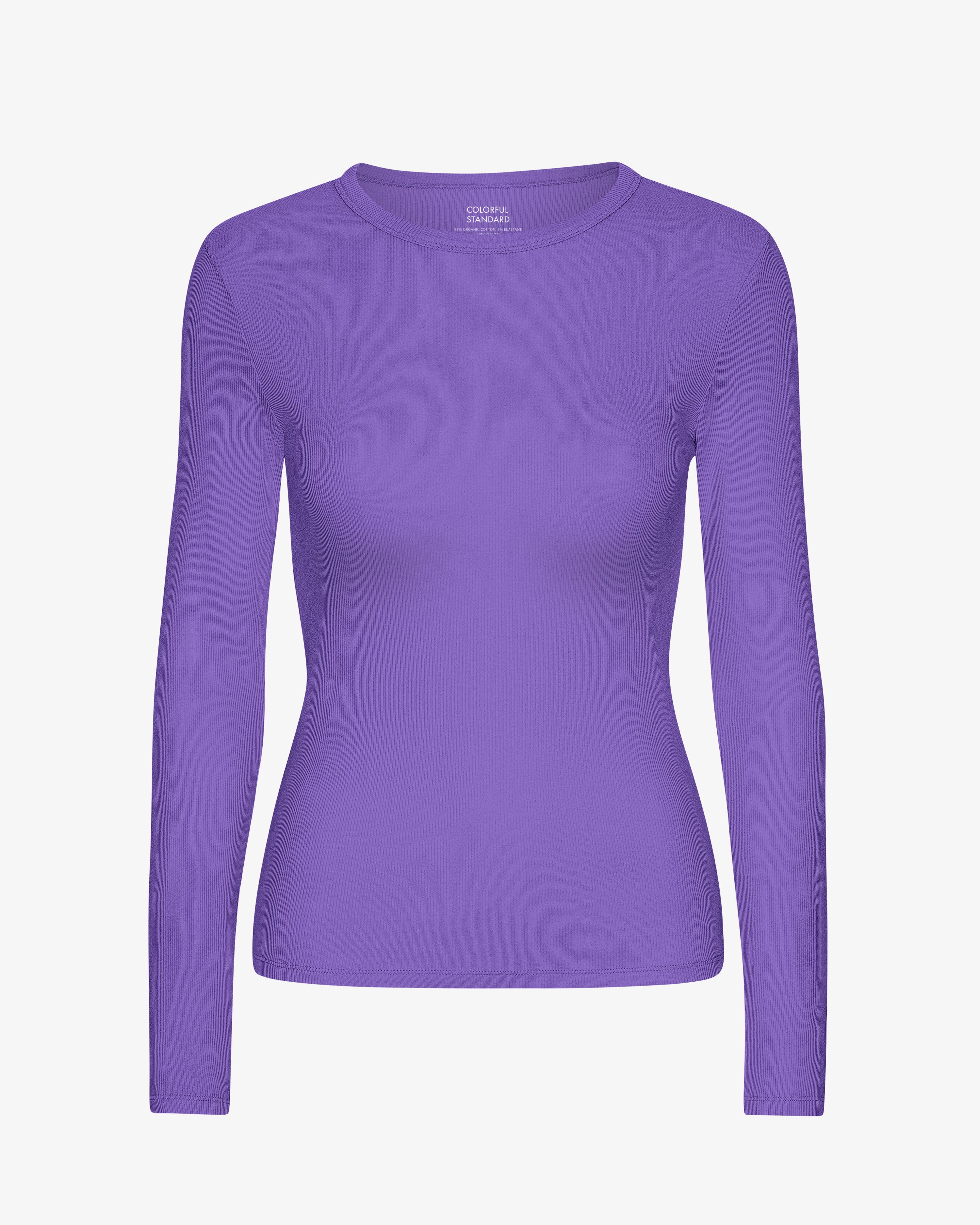 Women Organic Rib LS T-Shirt - Ultra Violet