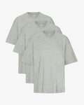Oversized Organic T-Shirt - Heather Grey (3-Pack)