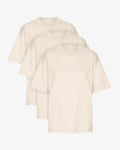 Oversized Organic T-Shirt - Ivory White (3-Pack)