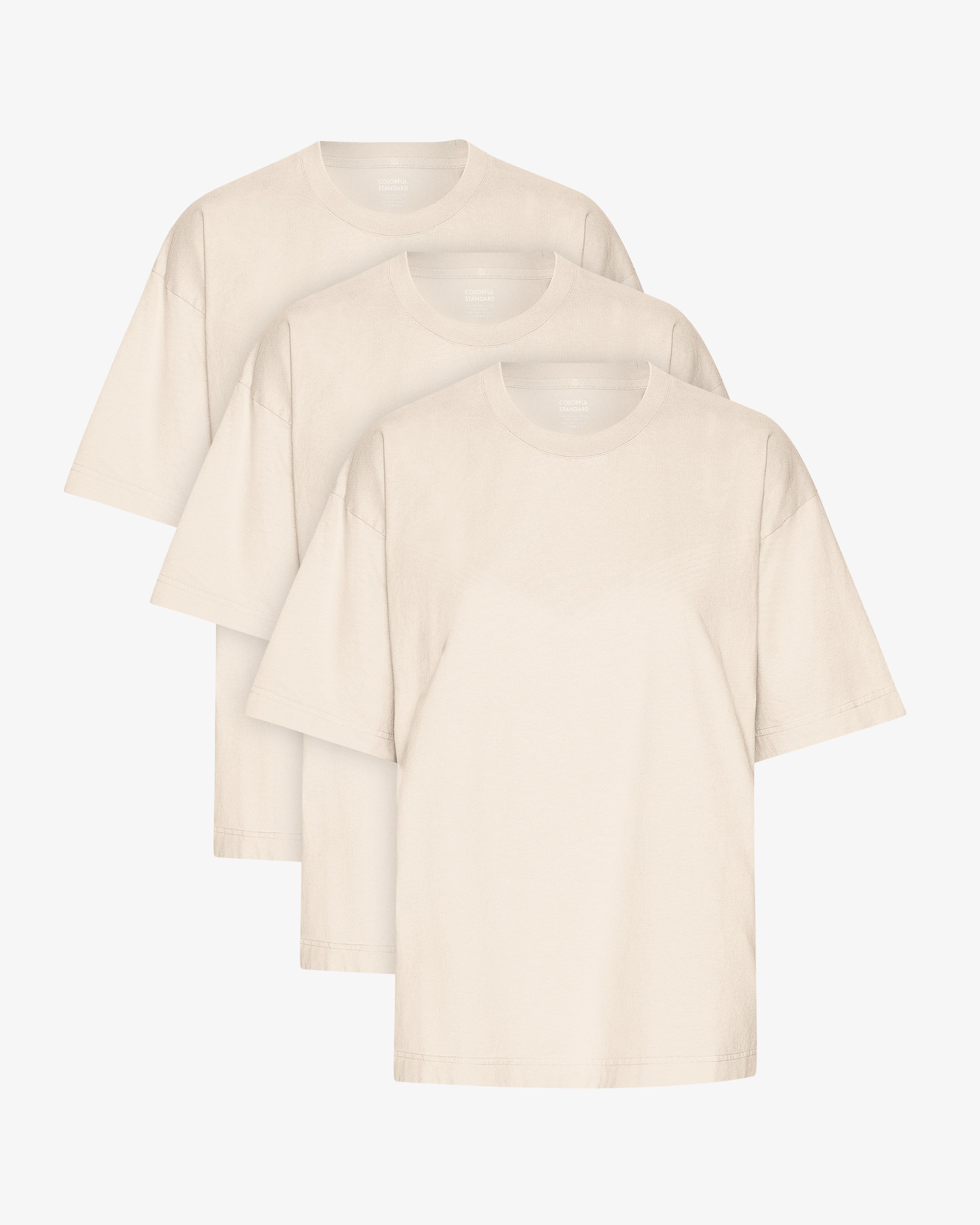 Oversized Organic T-Shirt - Ivory White (3-Pack)