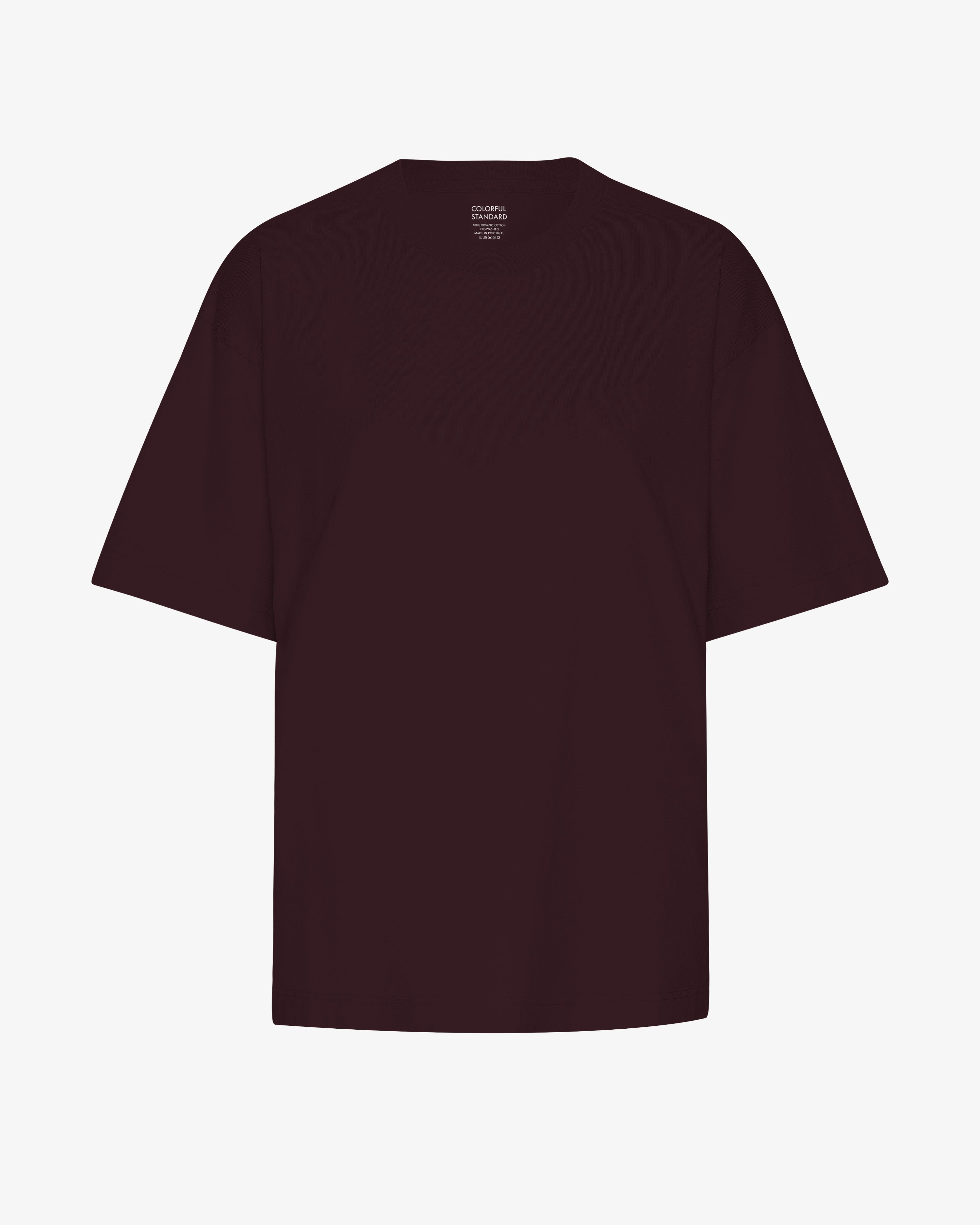 Oversized Organic T-Shirt - Oxblood Red