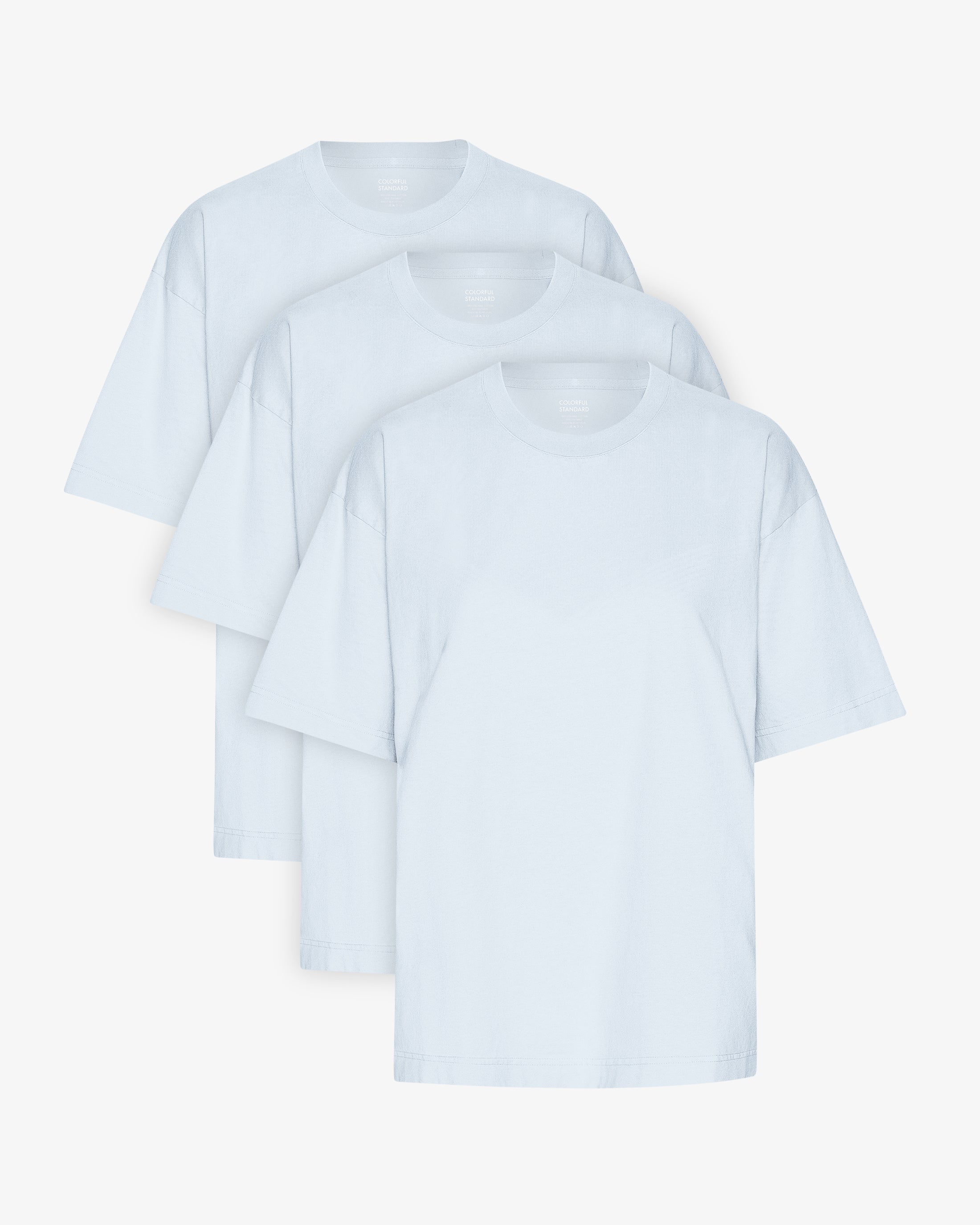 Oversized Organic T-Shirt - Polar Blue (3-Pack)