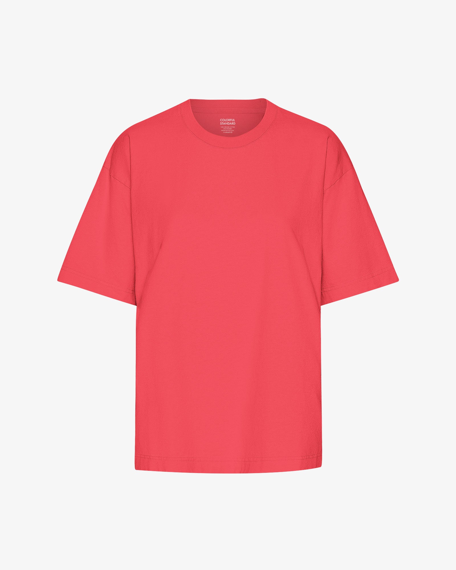 Oversized Organic T-Shirt - Red Tangerine