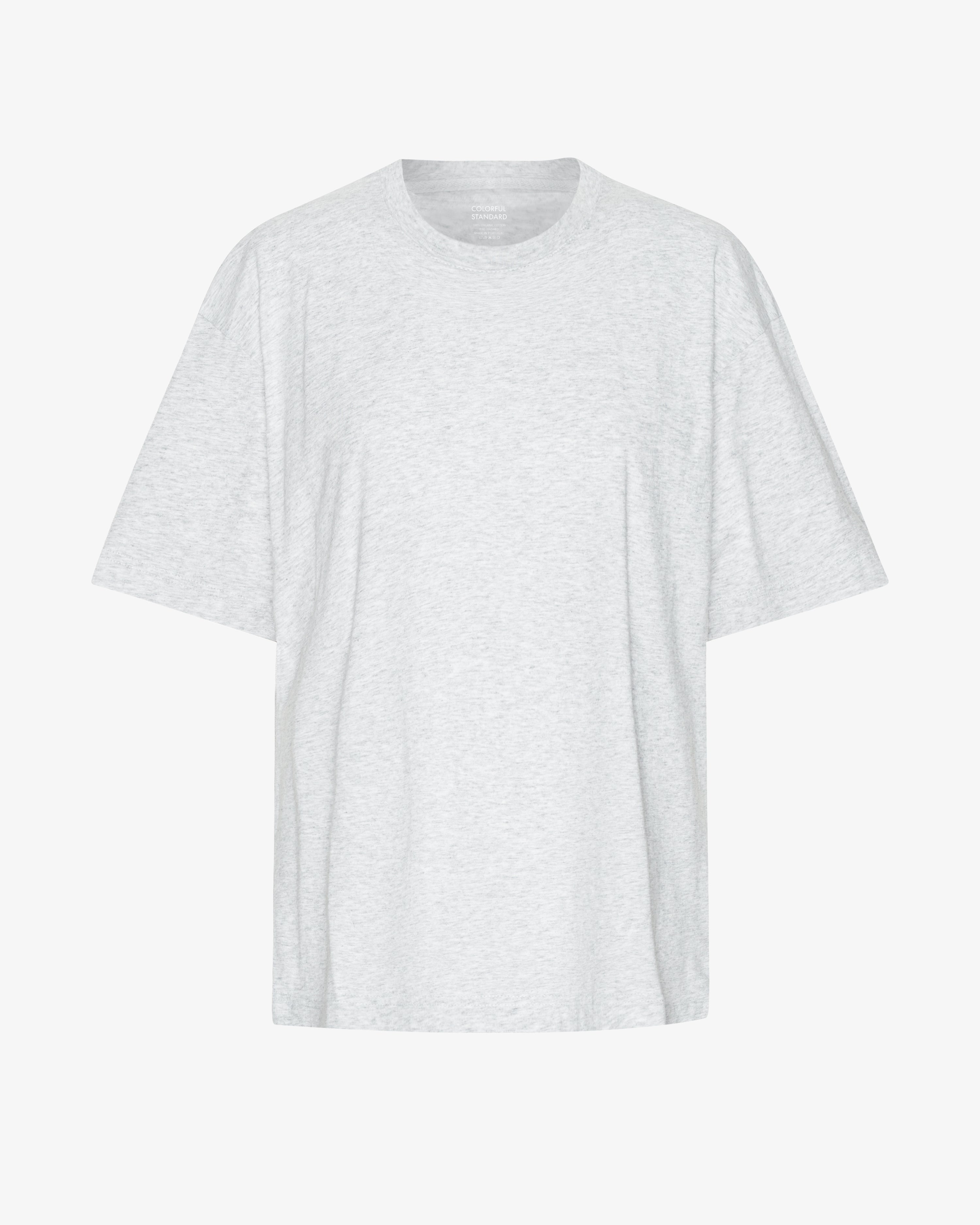 Oversized Organic T-Shirt - Snow Melange