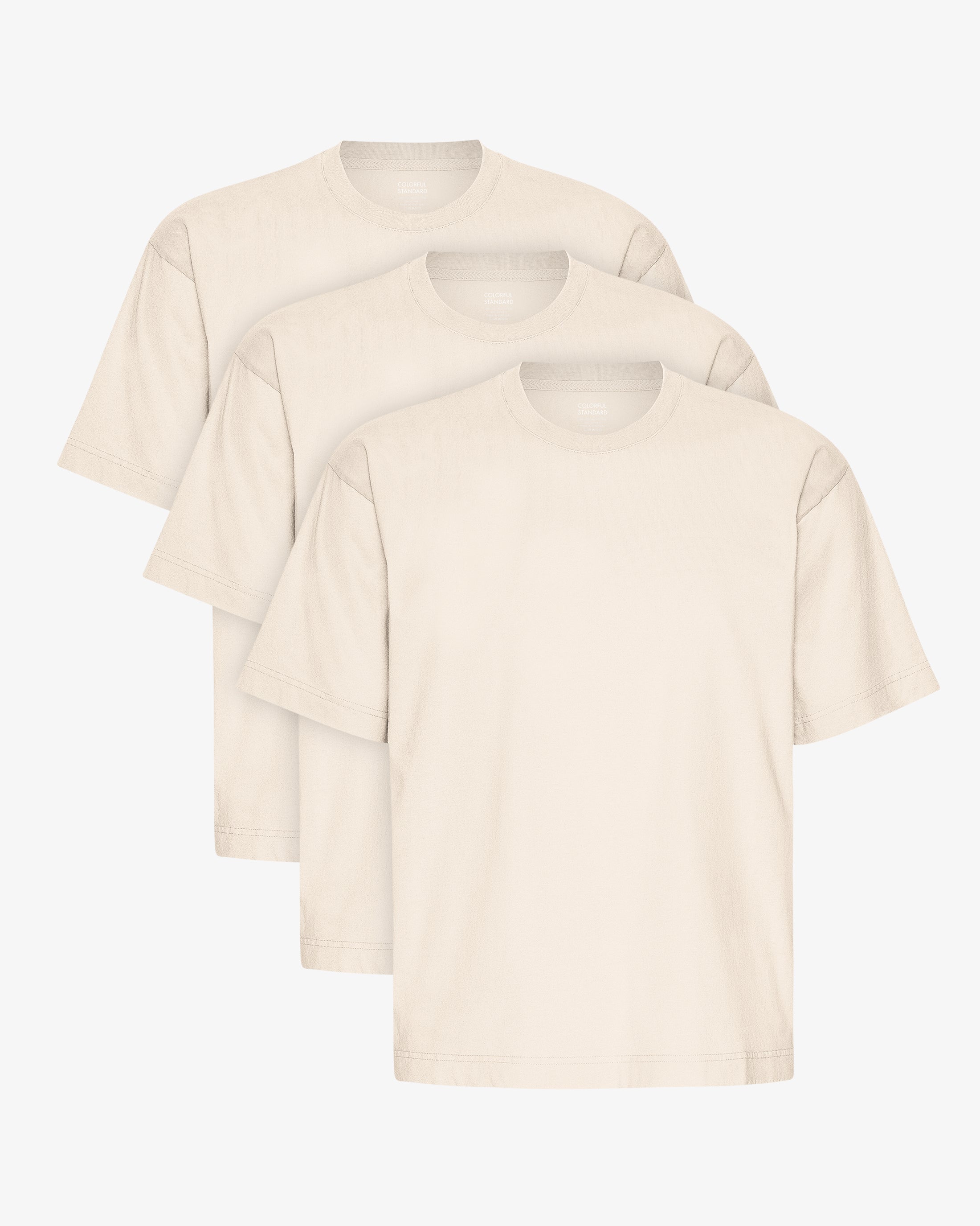 Oversized Organic T-Shirt - Ivory White (3-Pack)