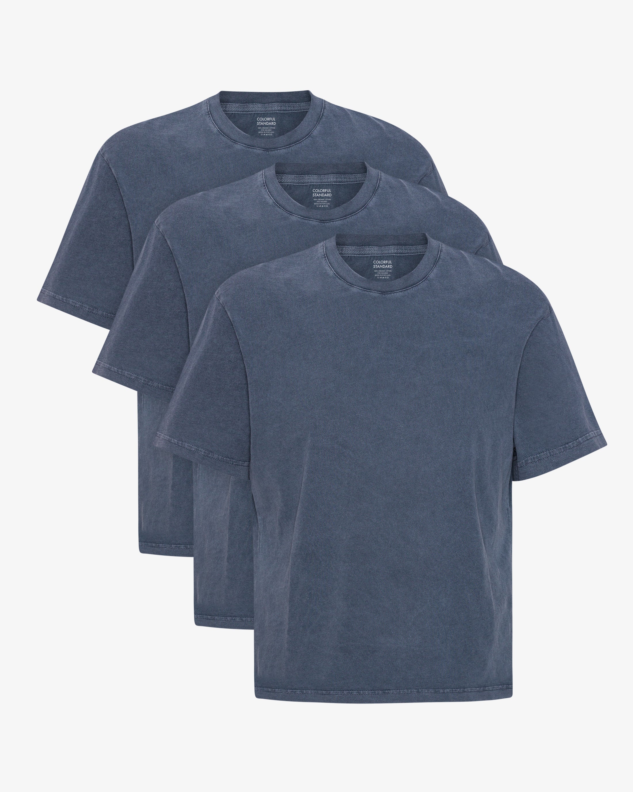 Oversized Organic T-Shirt - Neptune Blue (3-Pack)